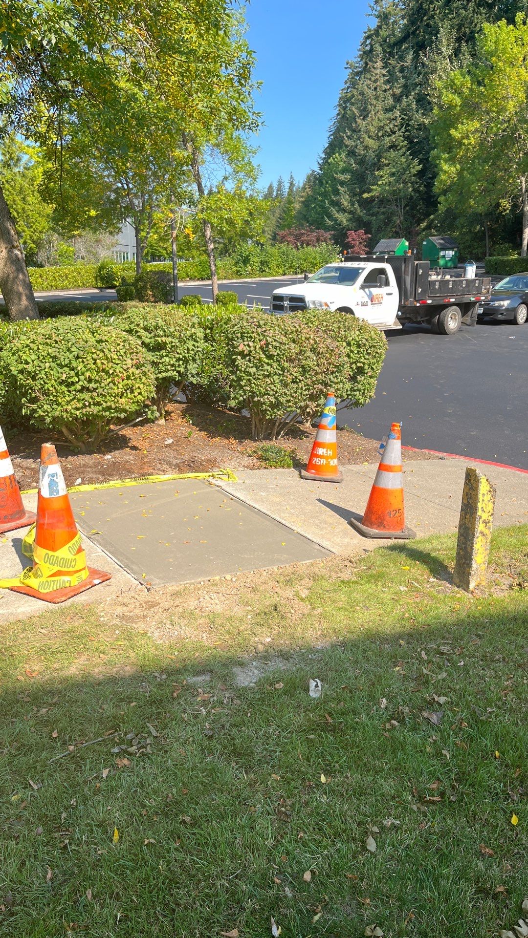 Kidder Matthews | Parking Lot Sealcoating & Striping with Concrete Curb & Patch Repairs  by Jireh Asphalt & Concrete Inc 