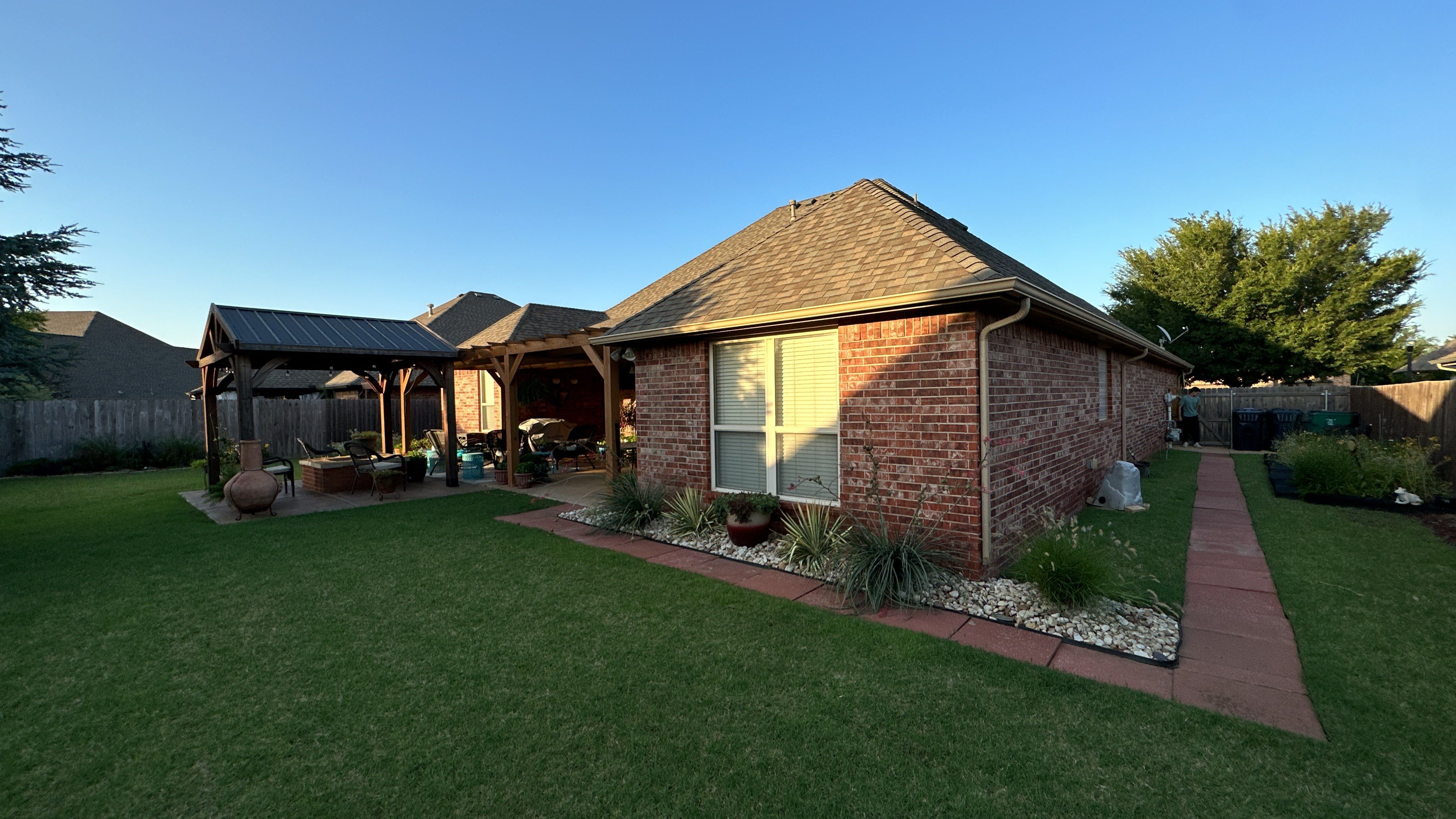 Reroof using GAF HDZ - Weathered Wood by Castillo Roofing