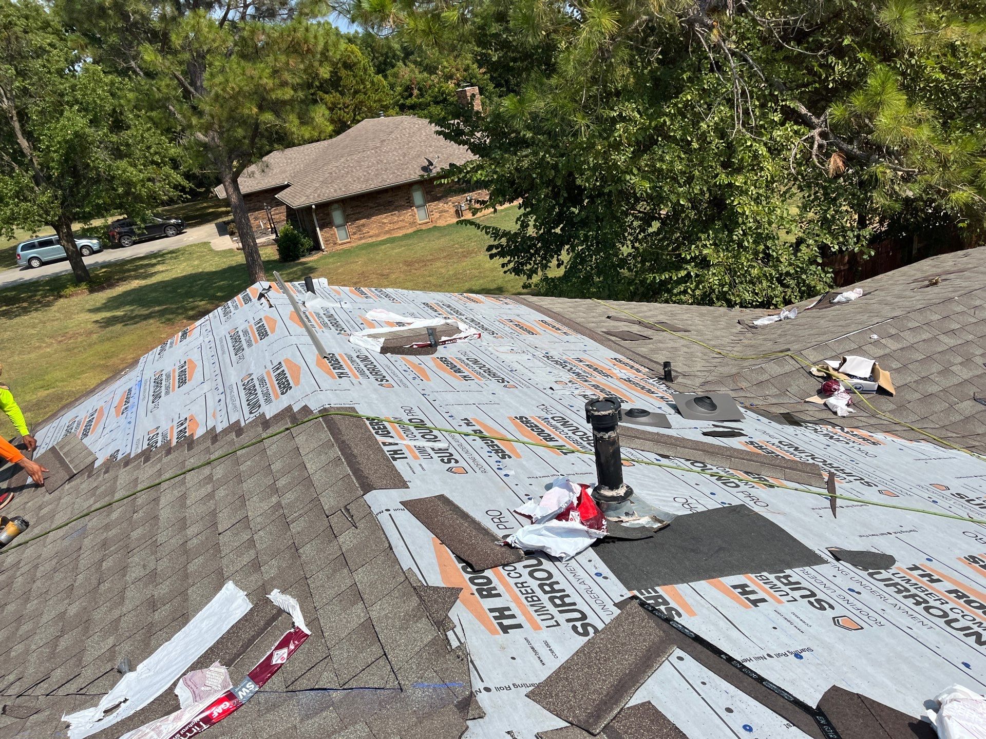 GAF Timberline Architectural Shingle Roof Replacement in Wynnewood by BANA Roofing and Solar Supply