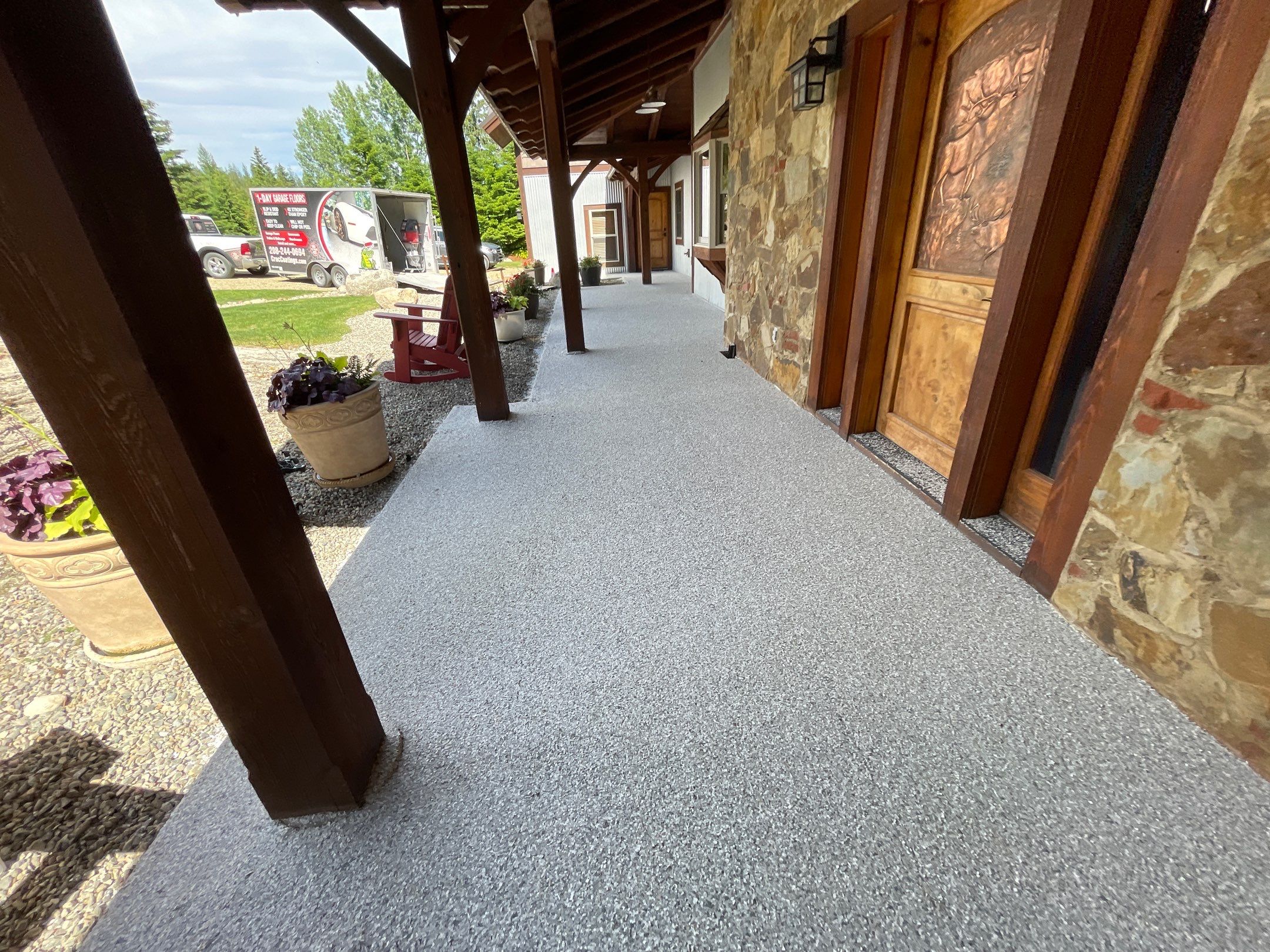 Patio Transformation using Mt Everest by Croc Coatings, LLC