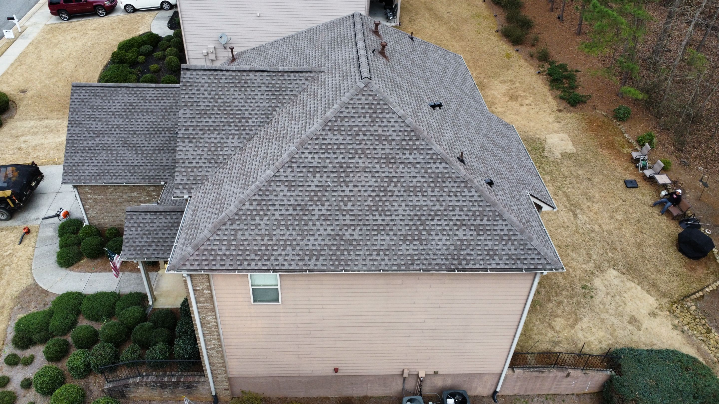 Cumming, GA Roof Replacement, GAF HDZ Mission Brown by Reset Roofing