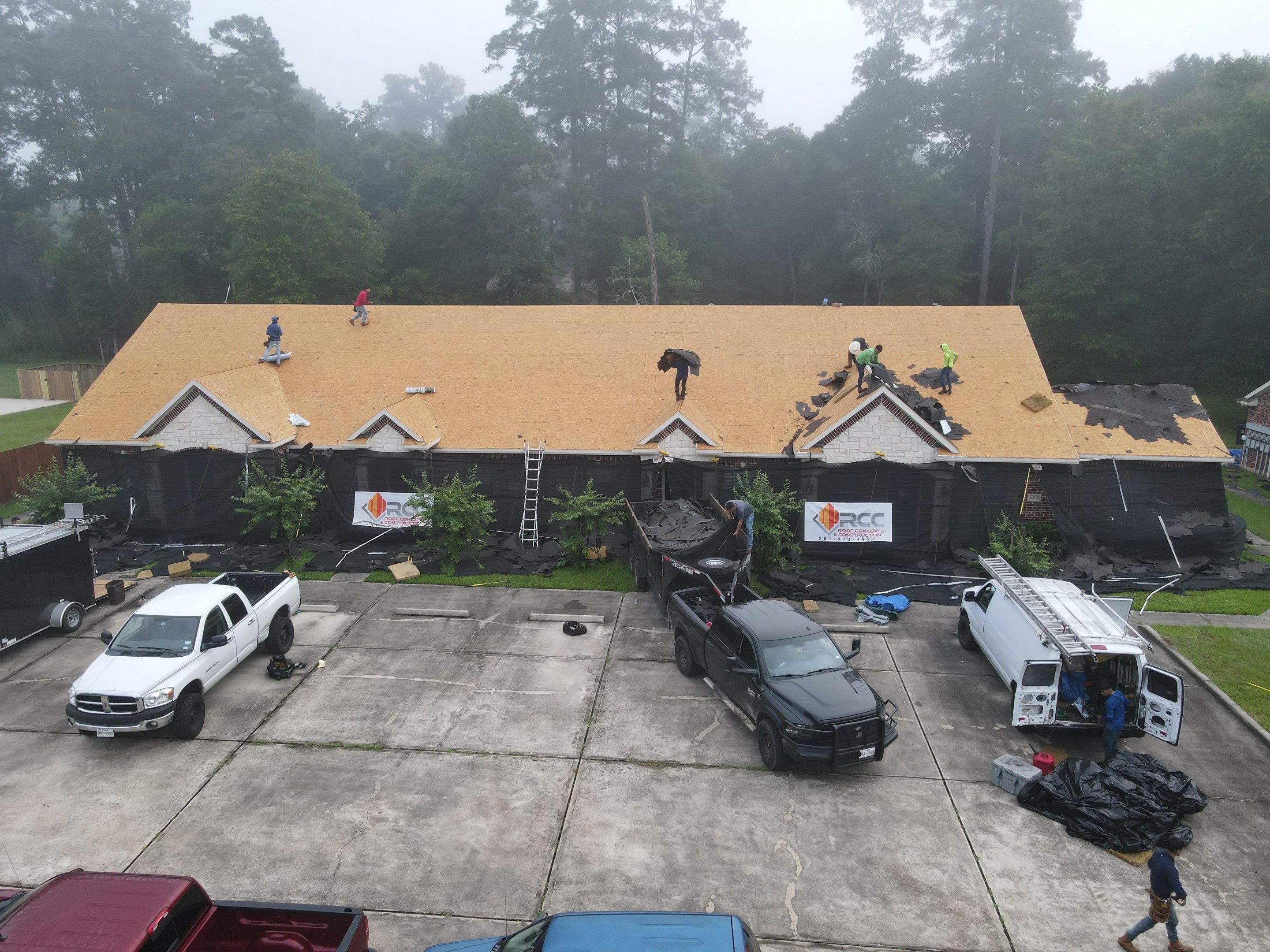 Commercial Roofing Installation using Malarkey Vista Impact Resistant by Roof Concepts Construction