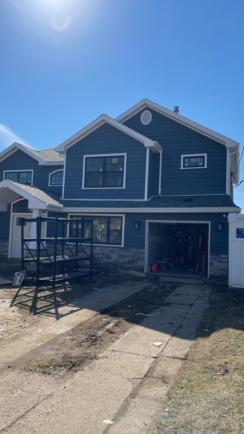 Full House Installation 5" white seamless gutters 2x3 leaders by Above All Gutters