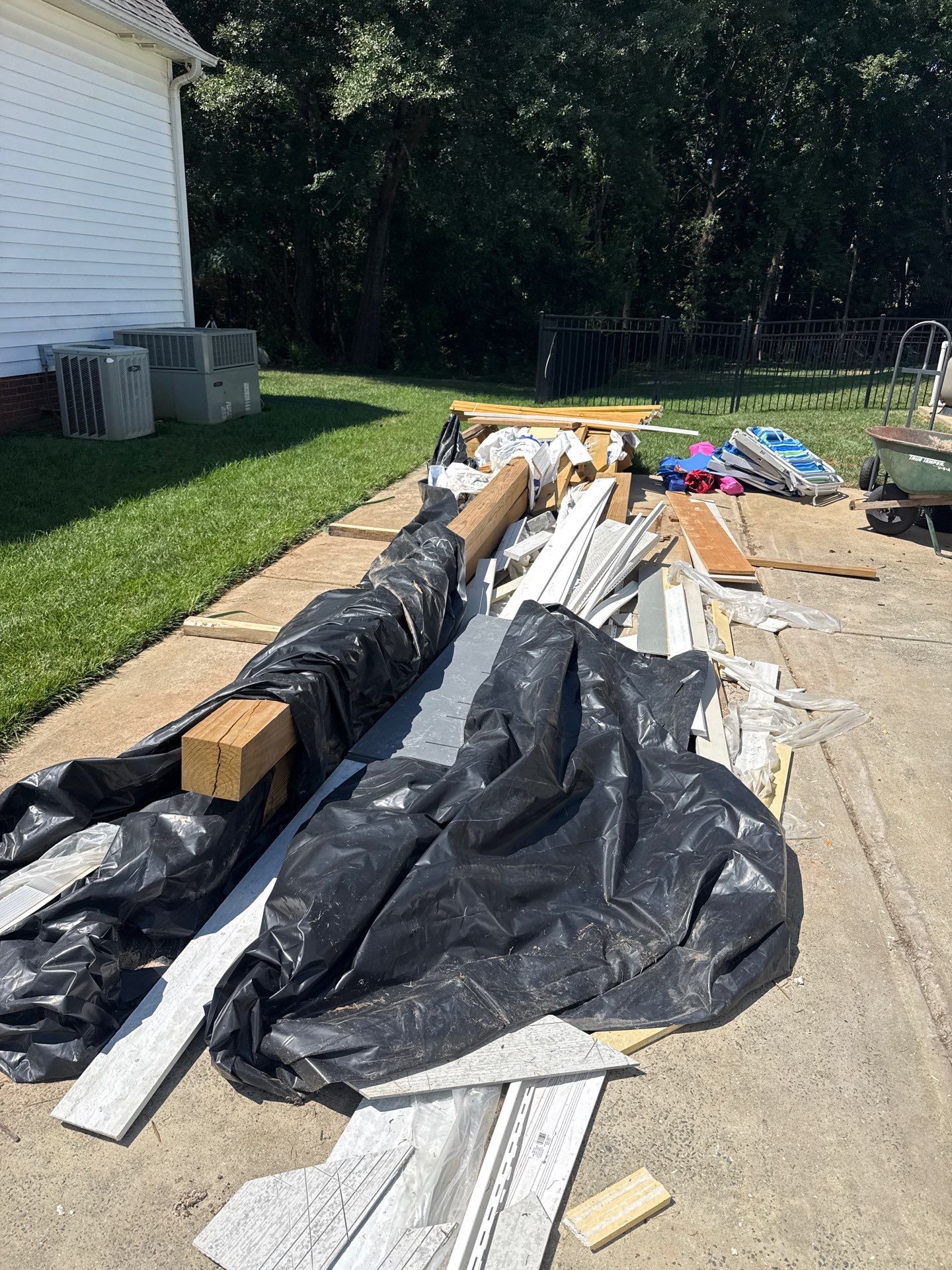 Job site clean up in Rock Hill by Badger Hauling