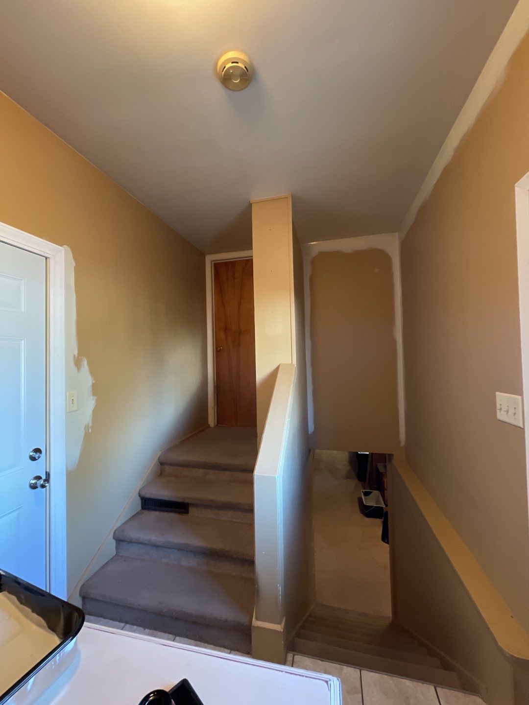 Painting Kitchen Cabinets and Walls using Sherwin Williams paint by Lightning Exteriors
