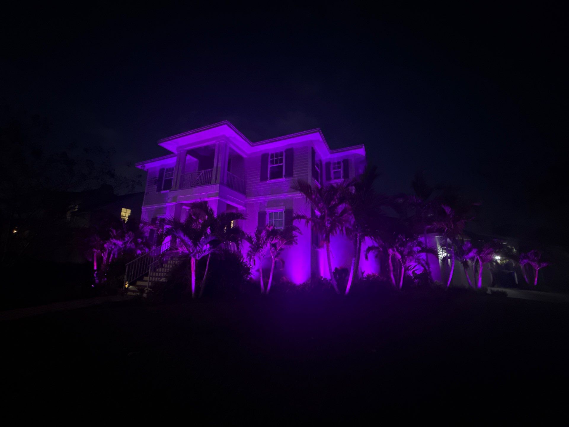 Full Architectural and Color-Changing Landscape Lighting in St. Petersburg by Elegant Accents