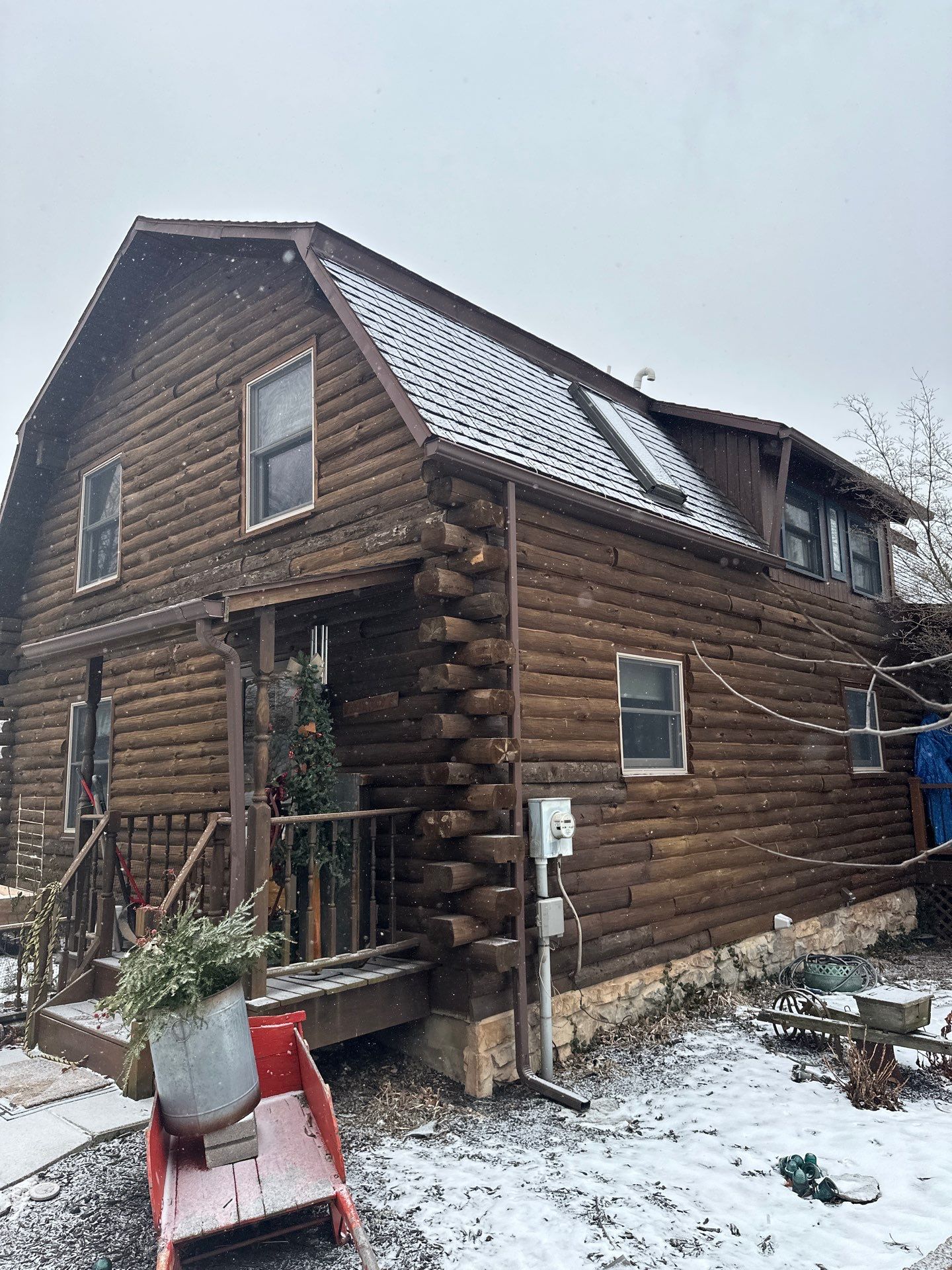 Textured Bronze ABM Metal Roof and Skylight Installation in Halifax by Esh Builders