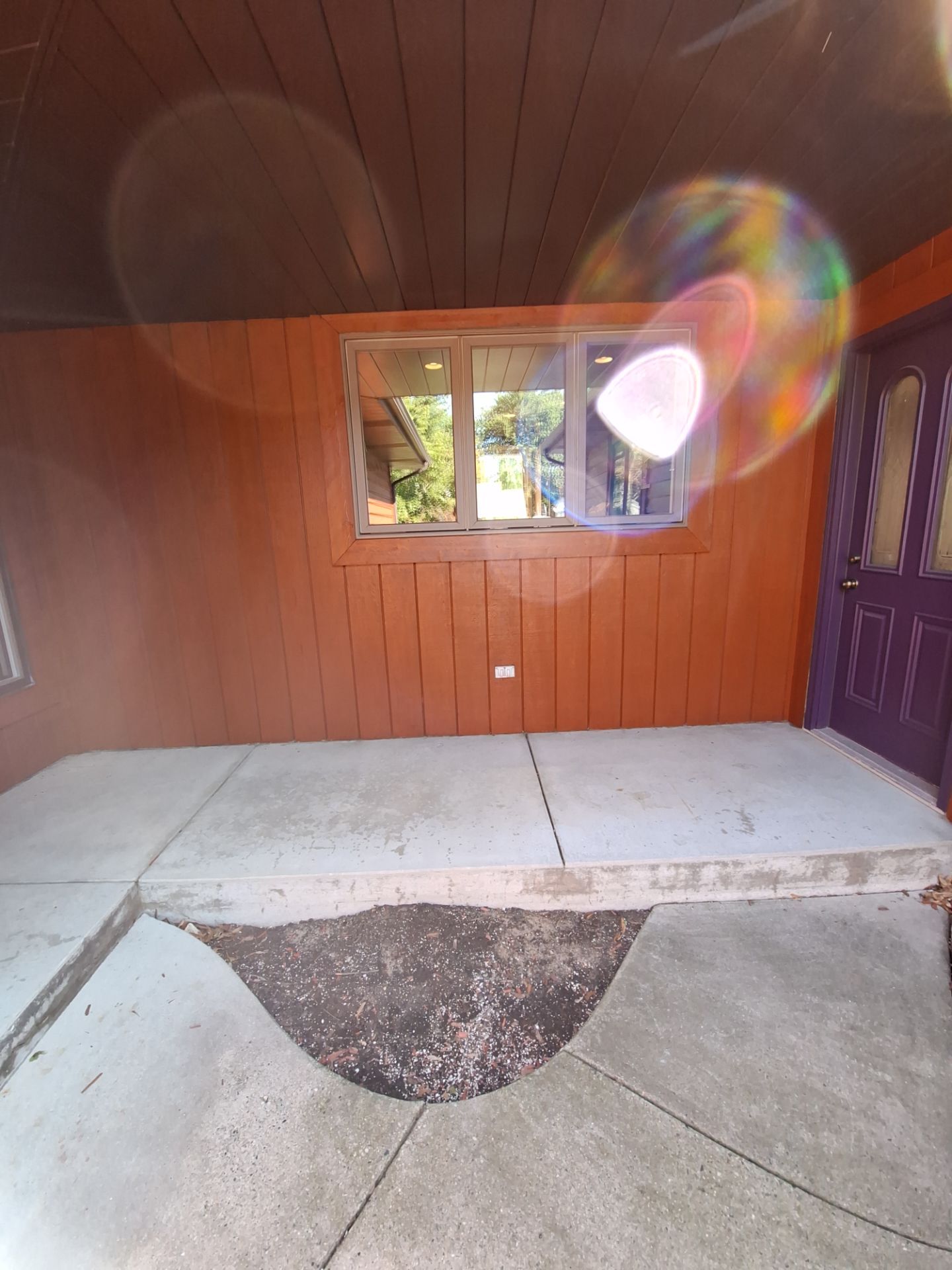 Front of home and garage staining by Gordon Painting