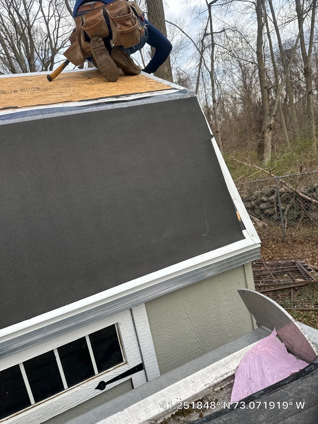 Residential Roofing Installation using Owens Corning TruDefinition Duration AR - Estate Gray & New Harvey Windows by A Plus Exterior