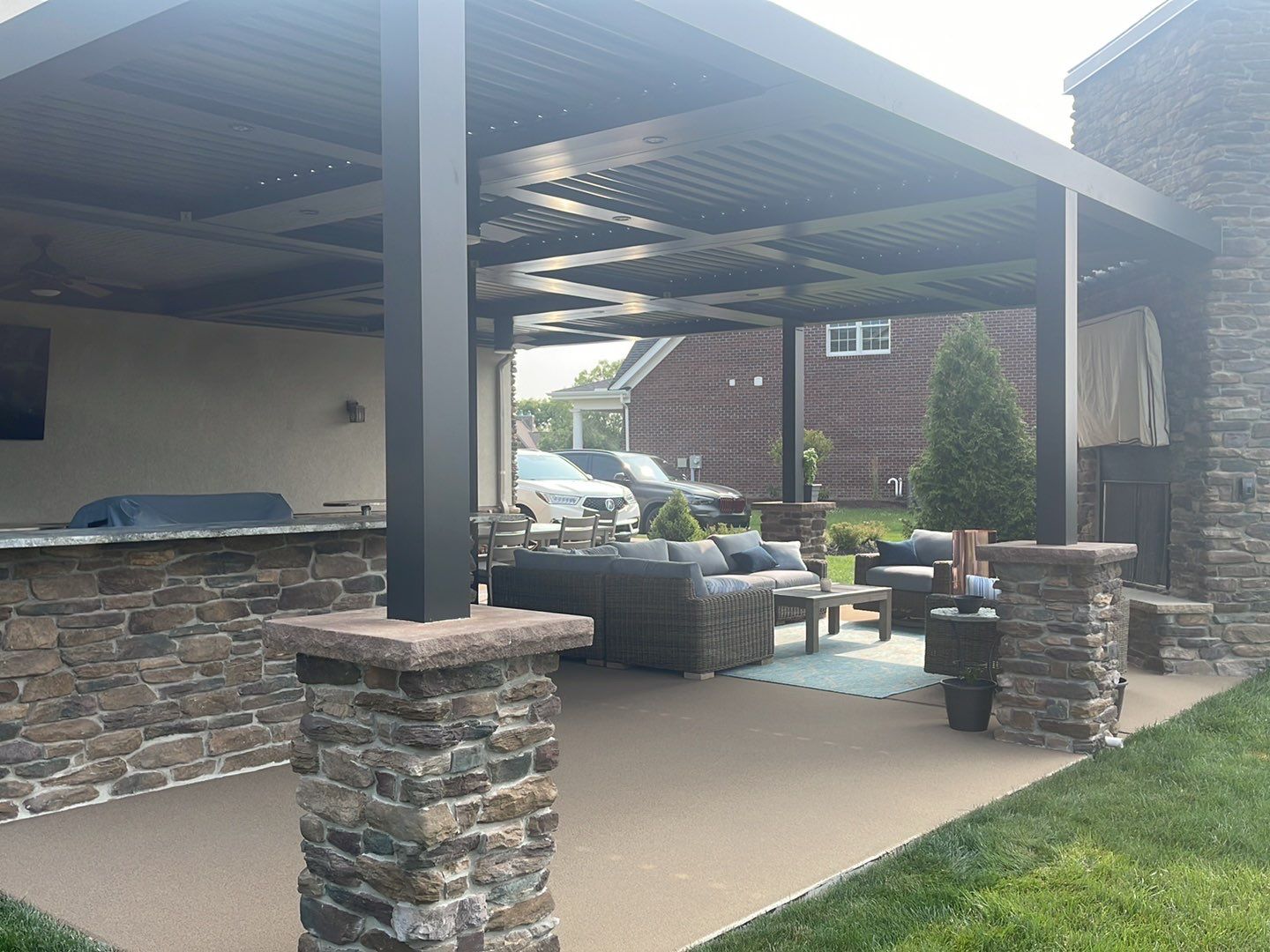 Large Patio + Garage Project in Moon Township by Floors in a Day, Inc