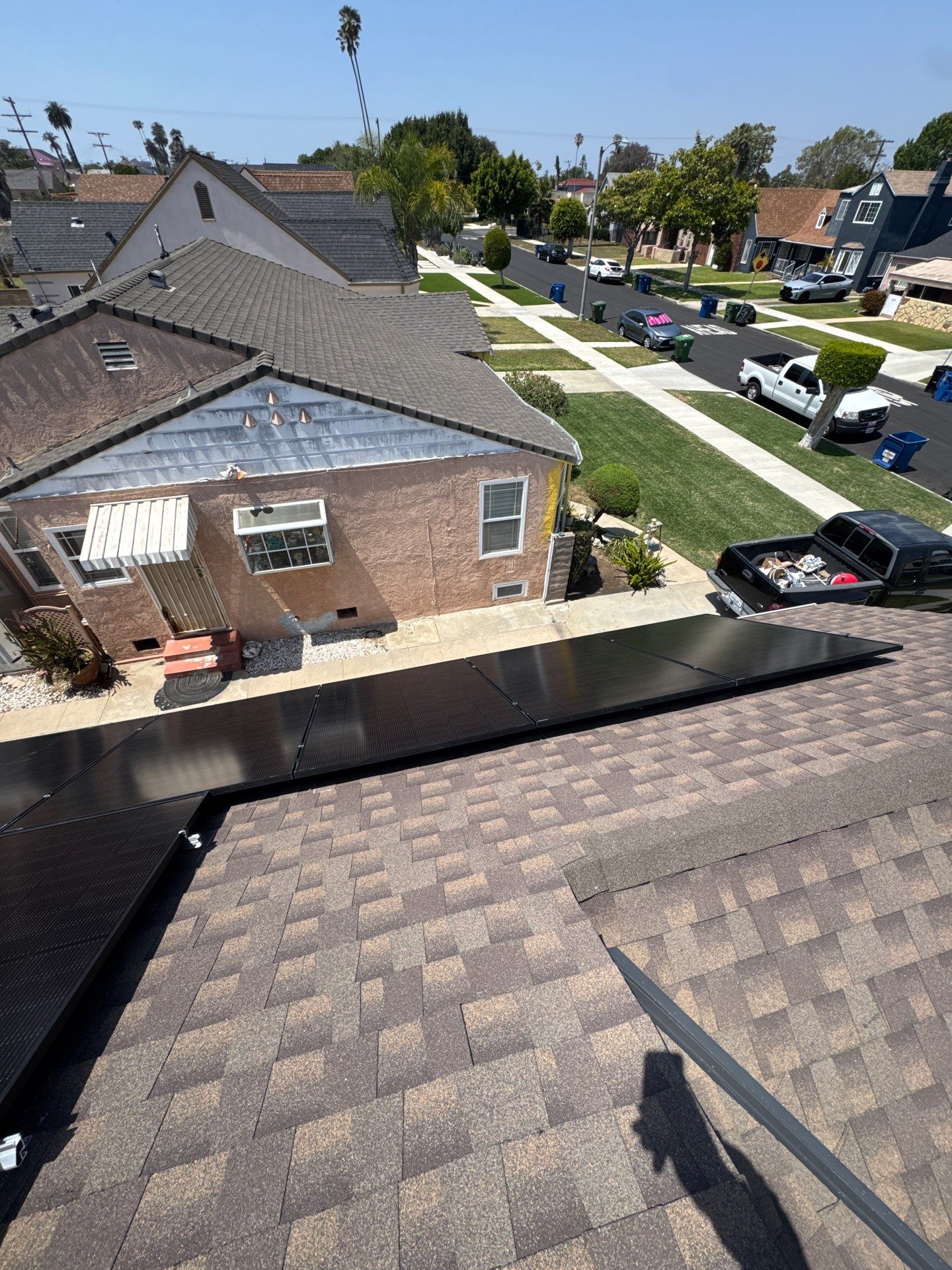 16-Panel Residential Solar System Installation in Los Angeles by AWS Solar