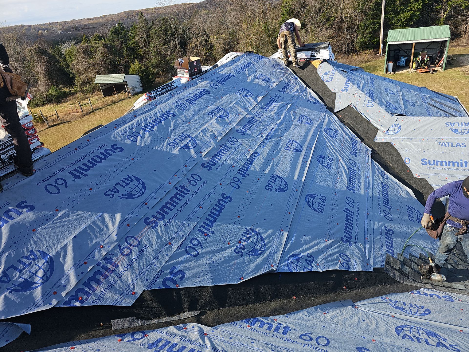 Multi Structure Residential Roofing + Gutters & Downspouts Install by Titan Commercial & Residential Roofing 