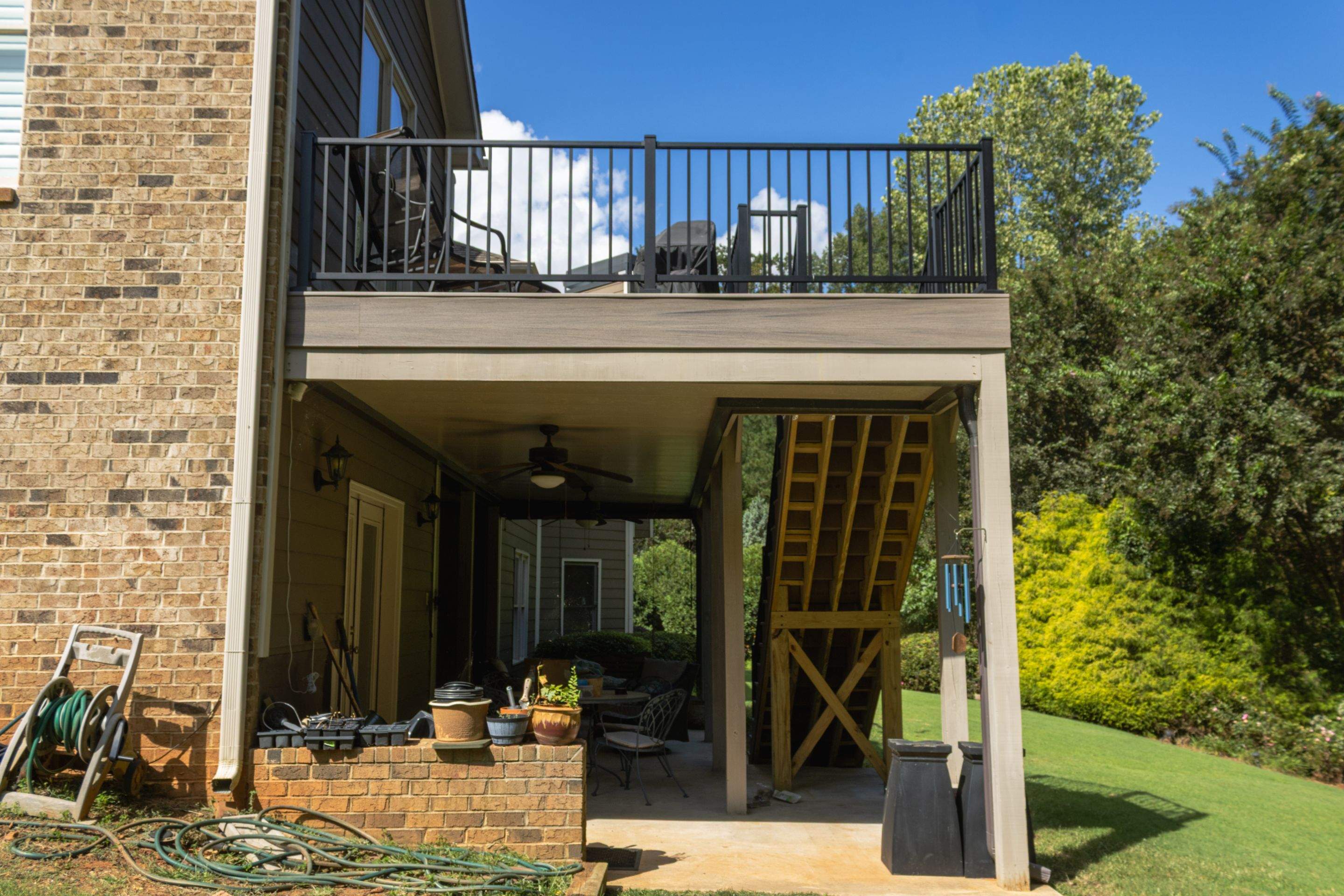 Woodstock, GA Deck Resurface using Trex Enhance Natural Series in the Rocky Harbor Color by Nelson Exteriors 