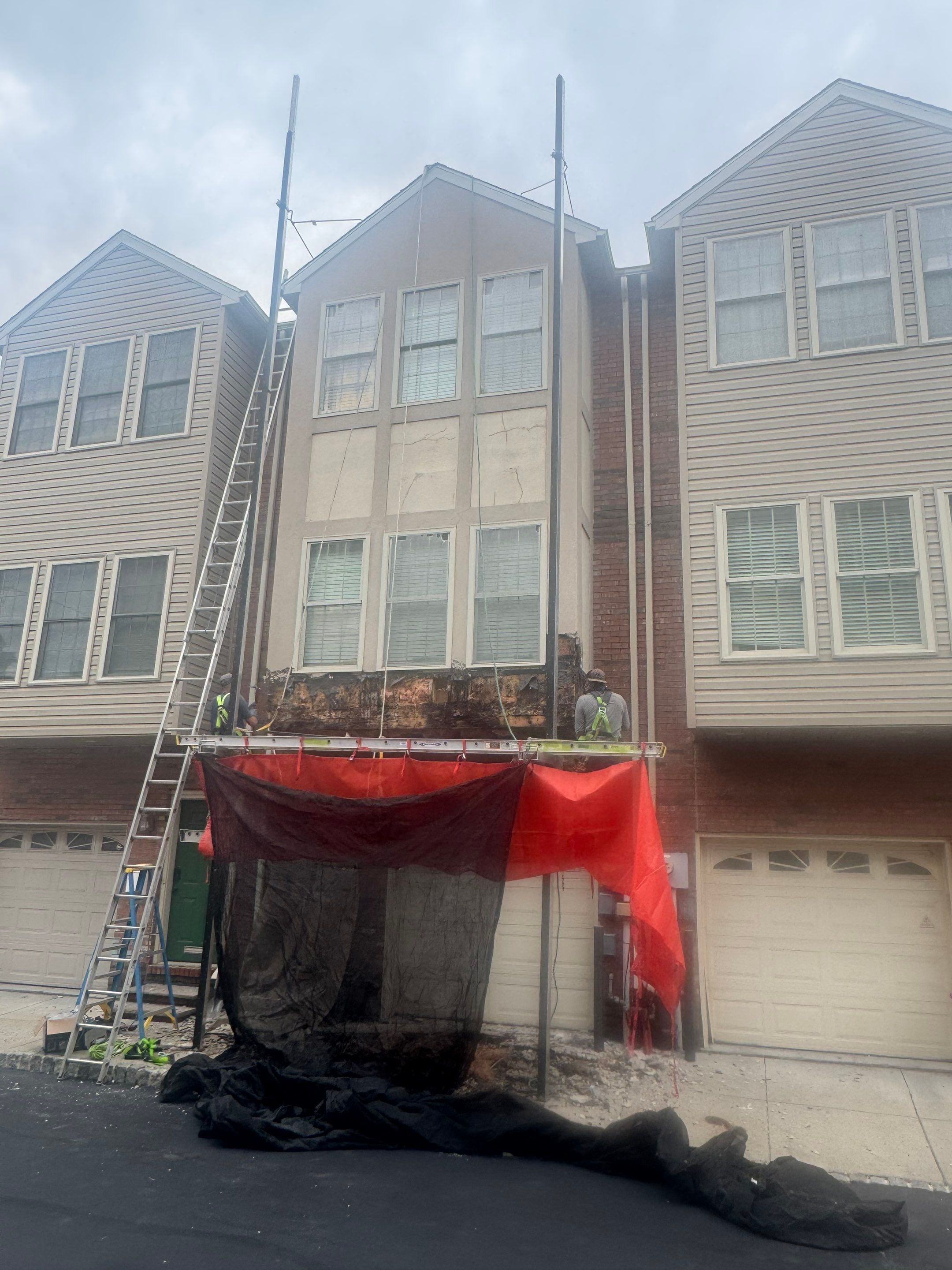 Stucco remediation and structural framing Project in Philadelphia, Pennsylvania by Philadelphia Quality Roofing