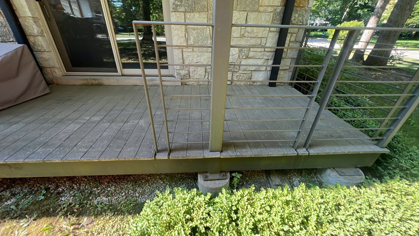 Highland Park, IL Bluestone, concrete,  Trex deck cleaning by Northern Power Washing LLC.