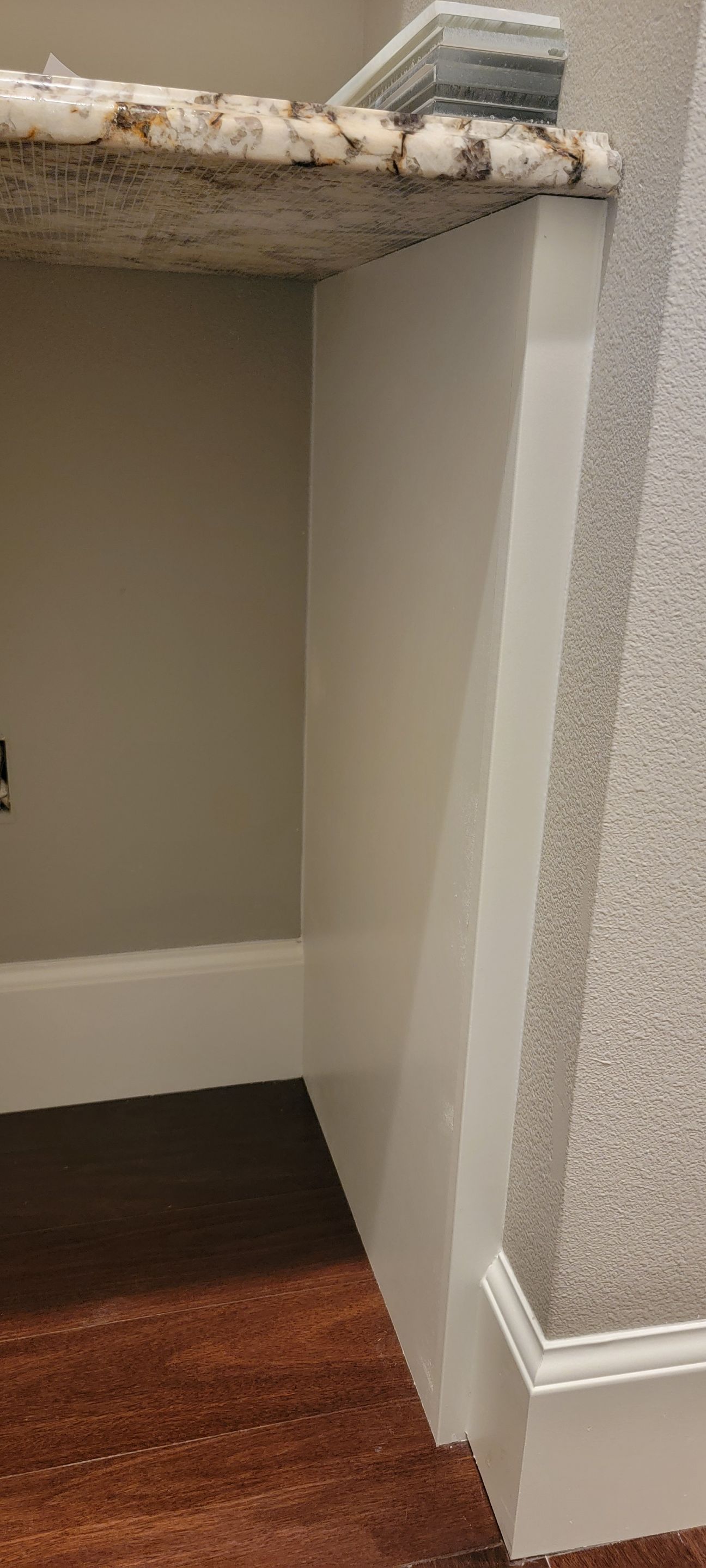 Closet transformation to coffee nook with custom shelves and LED lighting. by Crm Services Llc