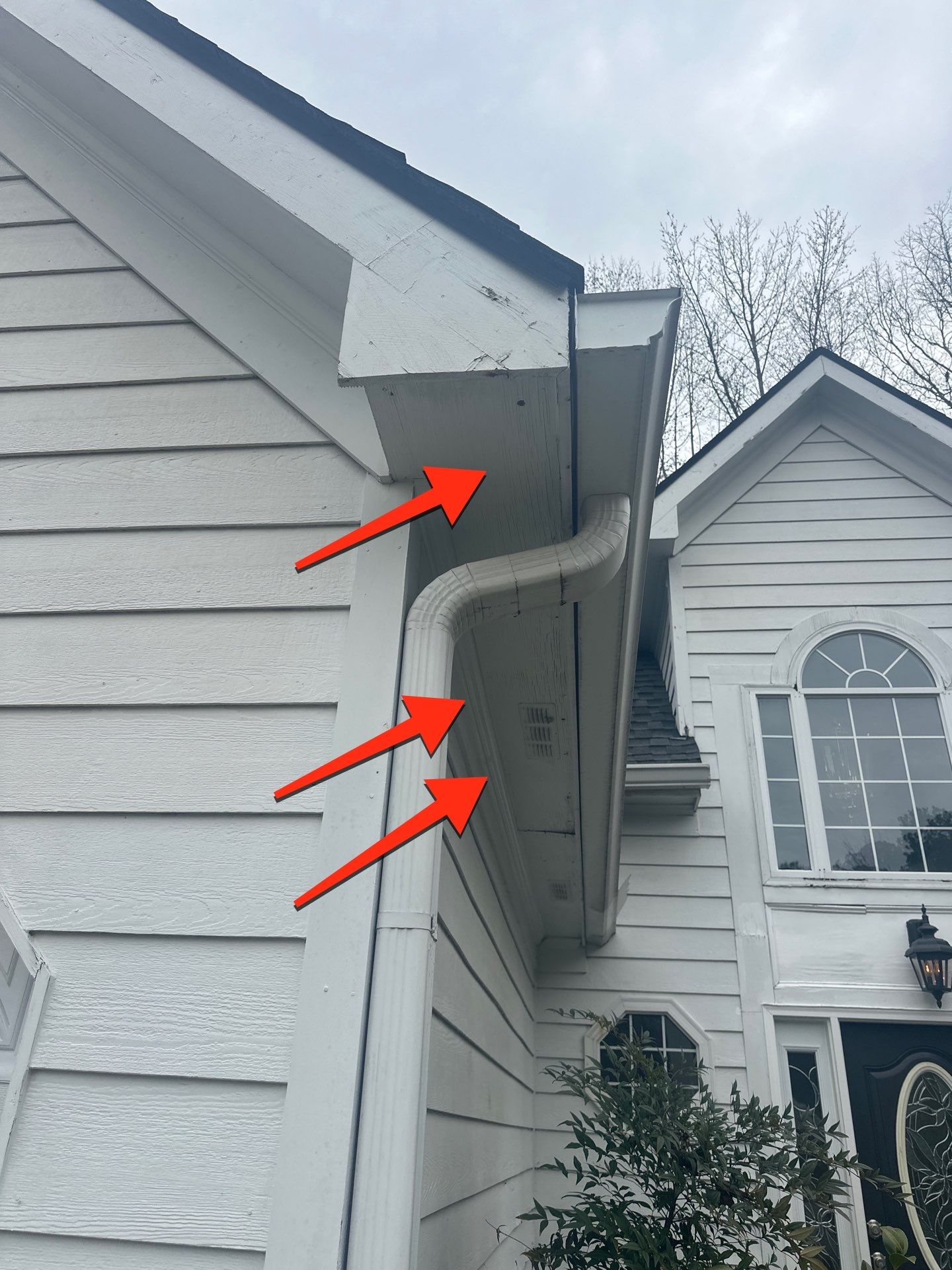 Alpharetta, GA Siding & Exterior Painting with Black Trim Before & After by Nelson Exteriors