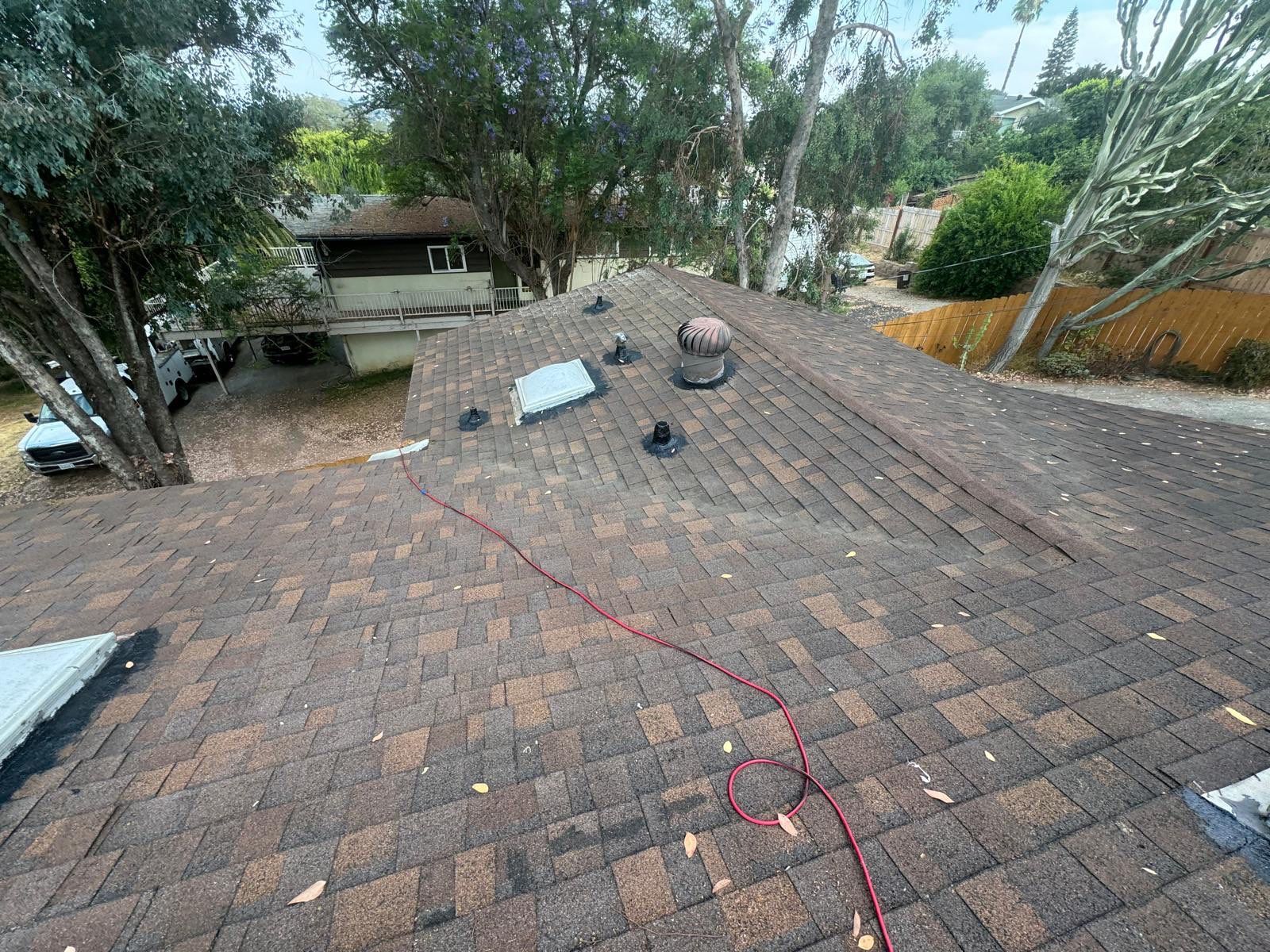 Escondido Partial Shingle Roof Replacement with Skylights and Gutters by Zenith Roofing Services