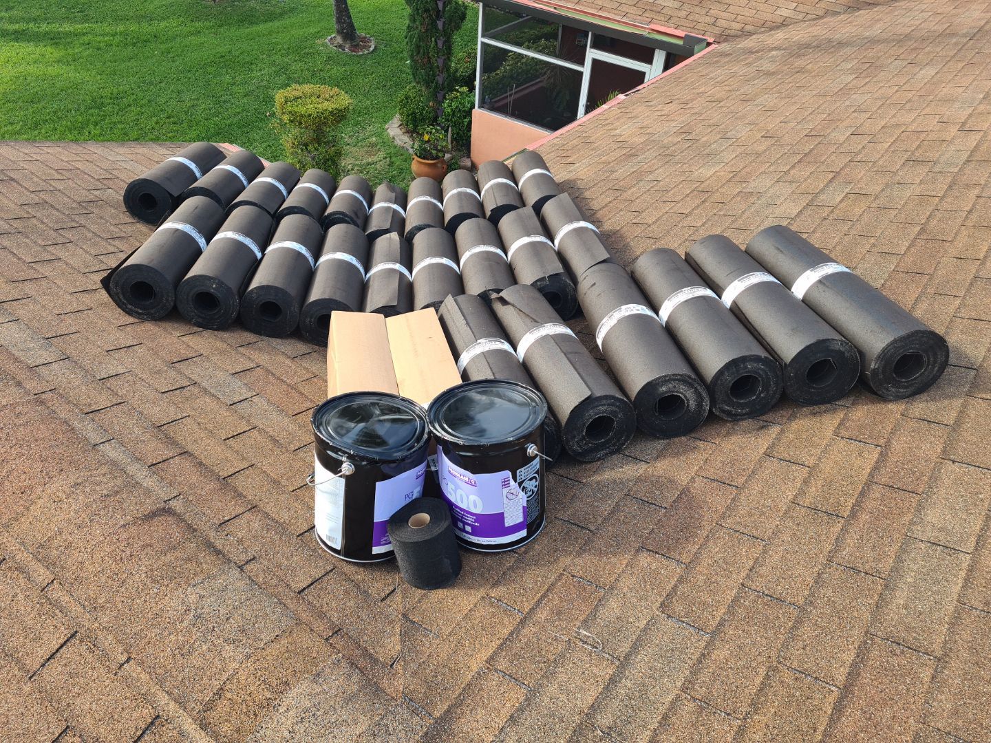 Residential Roofing Installation using 1" Nail strip metal roof by BLUES BROTHERS ROOFING
