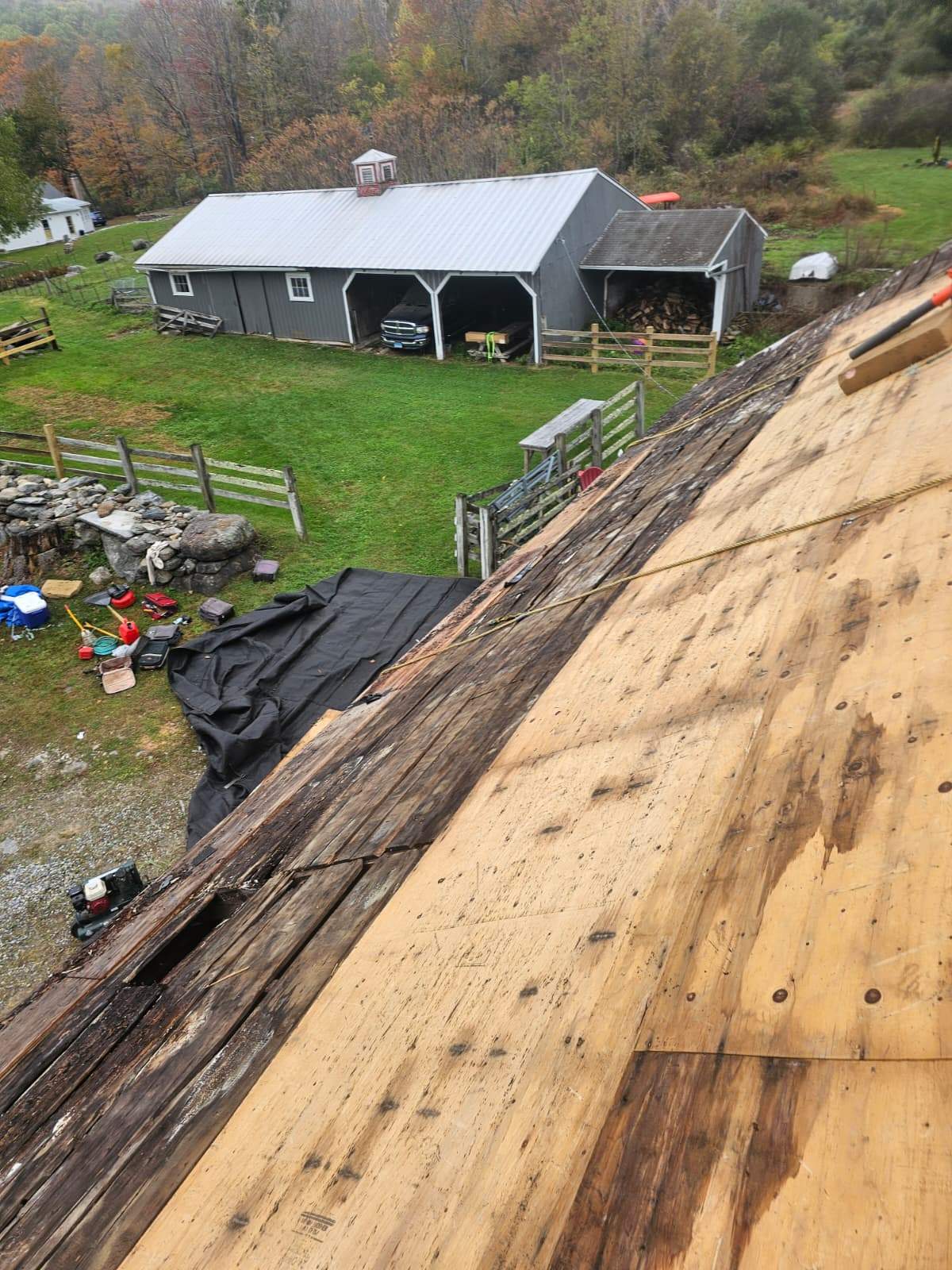 Two-Layer Tear-Off & Full Roof Replacement in Barrington, MA – Owens Corning Duration, Teak by JOHNNYS PRO