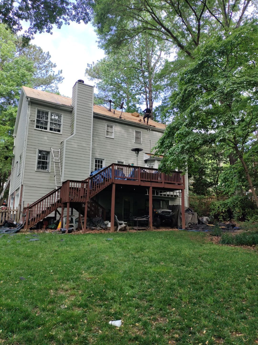 Residential Roof Replacement using Owens Corning Trudef Twilight Black by Inspector Roofing and Restoration