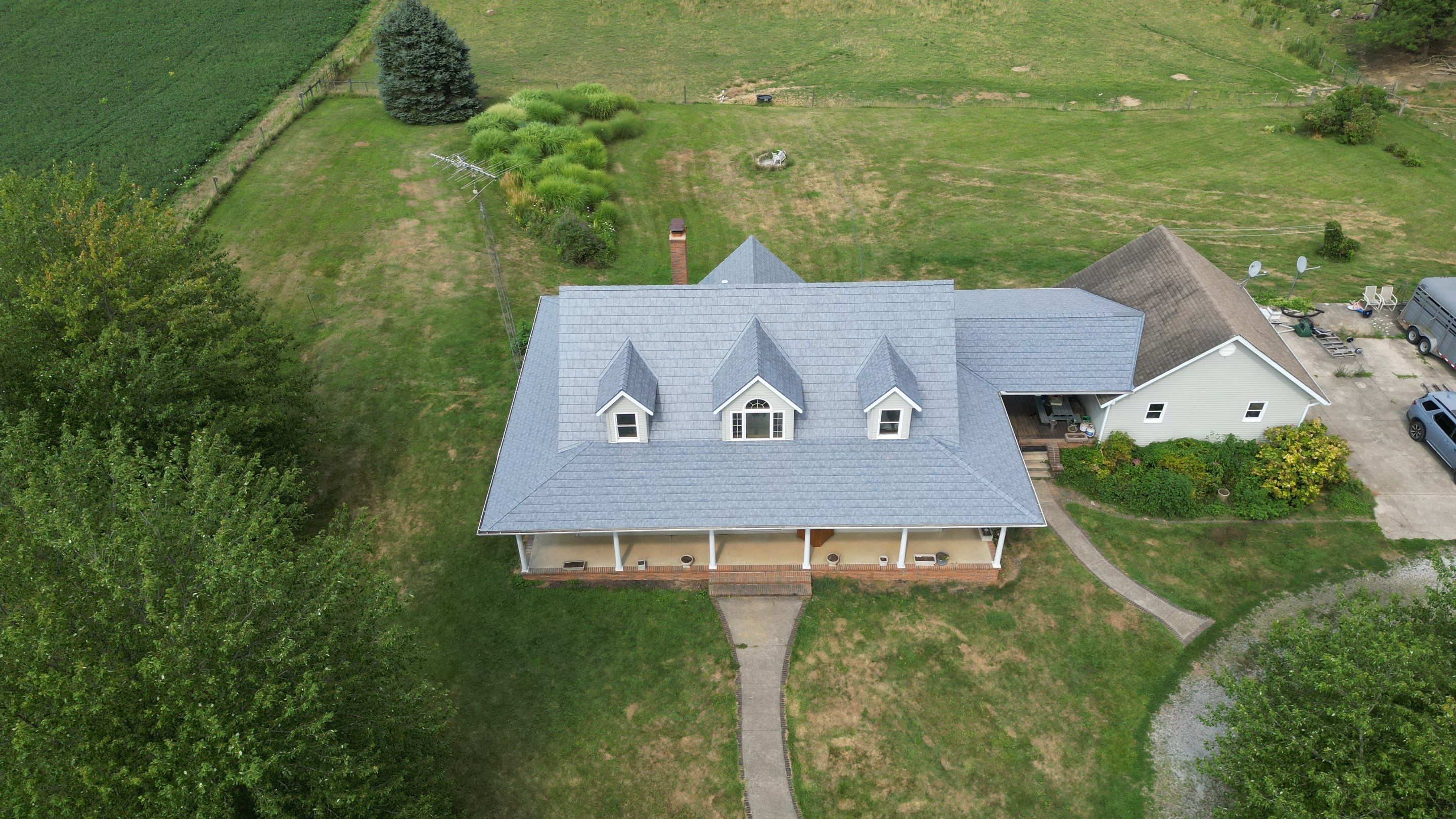 Residential Roofing Installation using ProVia Ironstone Slate Metal Roofing by RoofX 