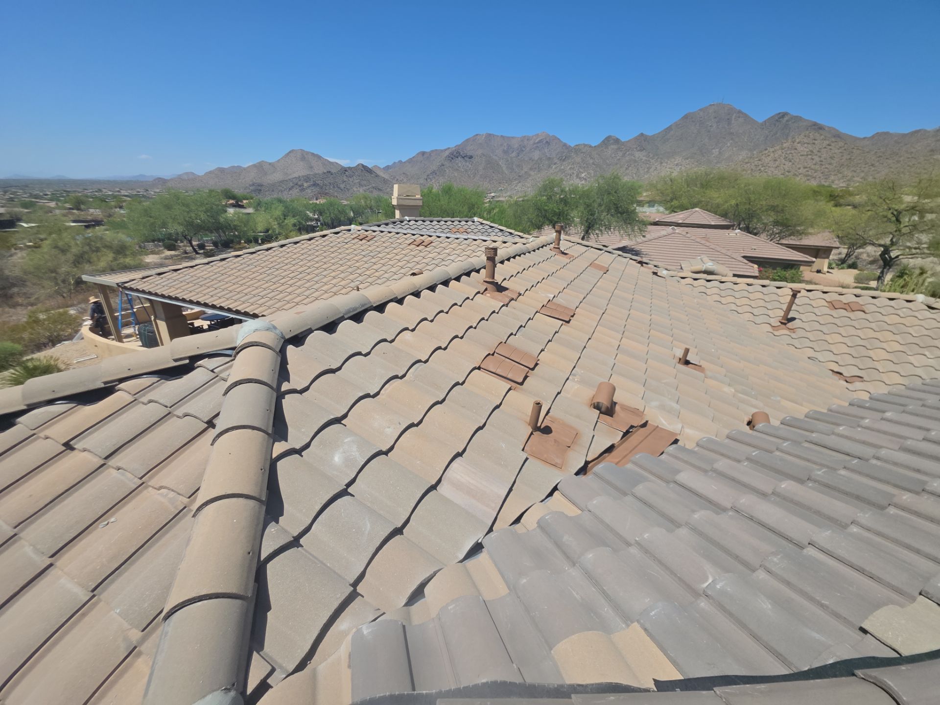 New underlayment and tile reset in Scottsdale. by Weather-Tite Roofing