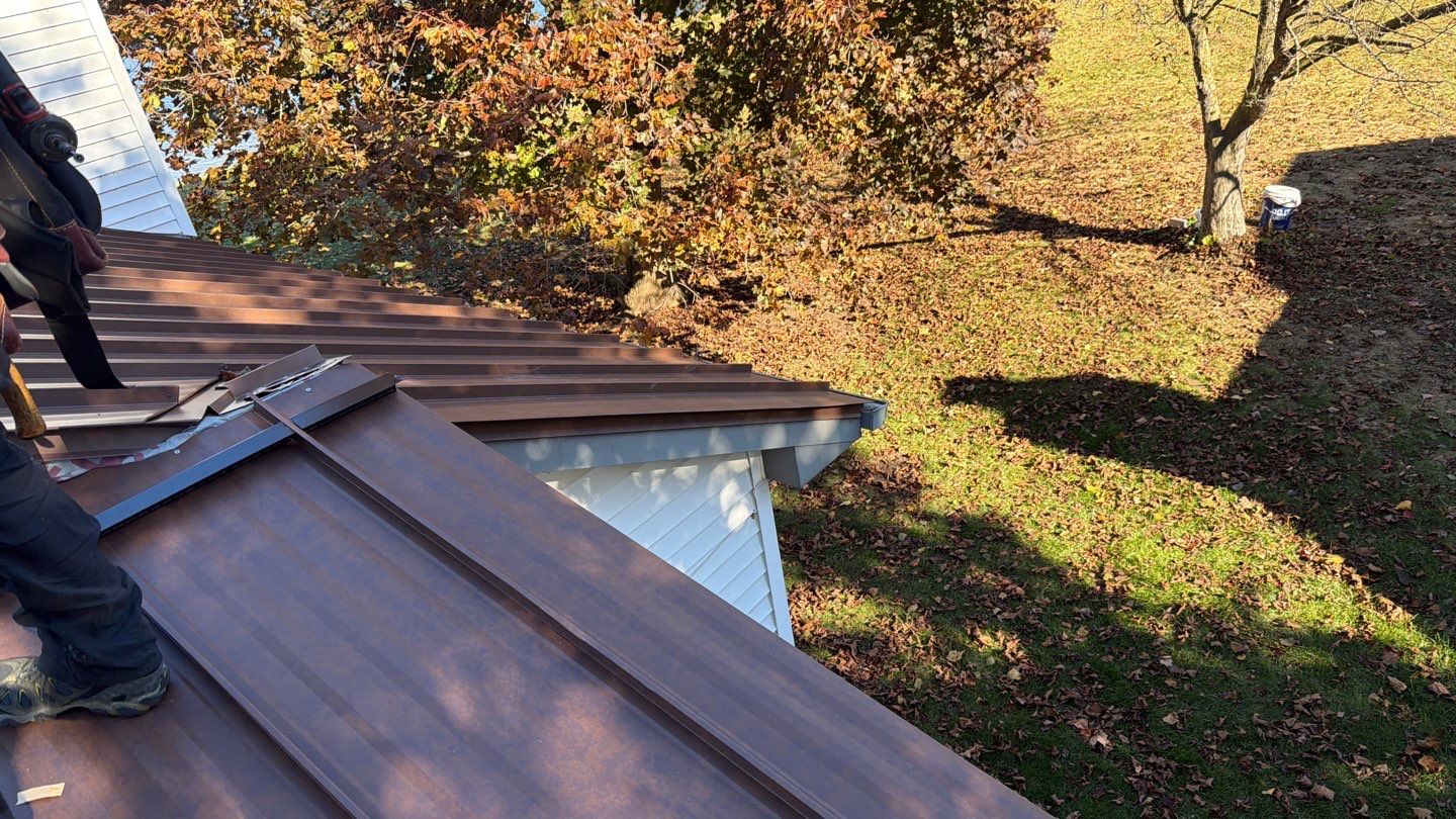 Roof Replacement using MS Standing Seam Roof Western Rust by 180 Contractors