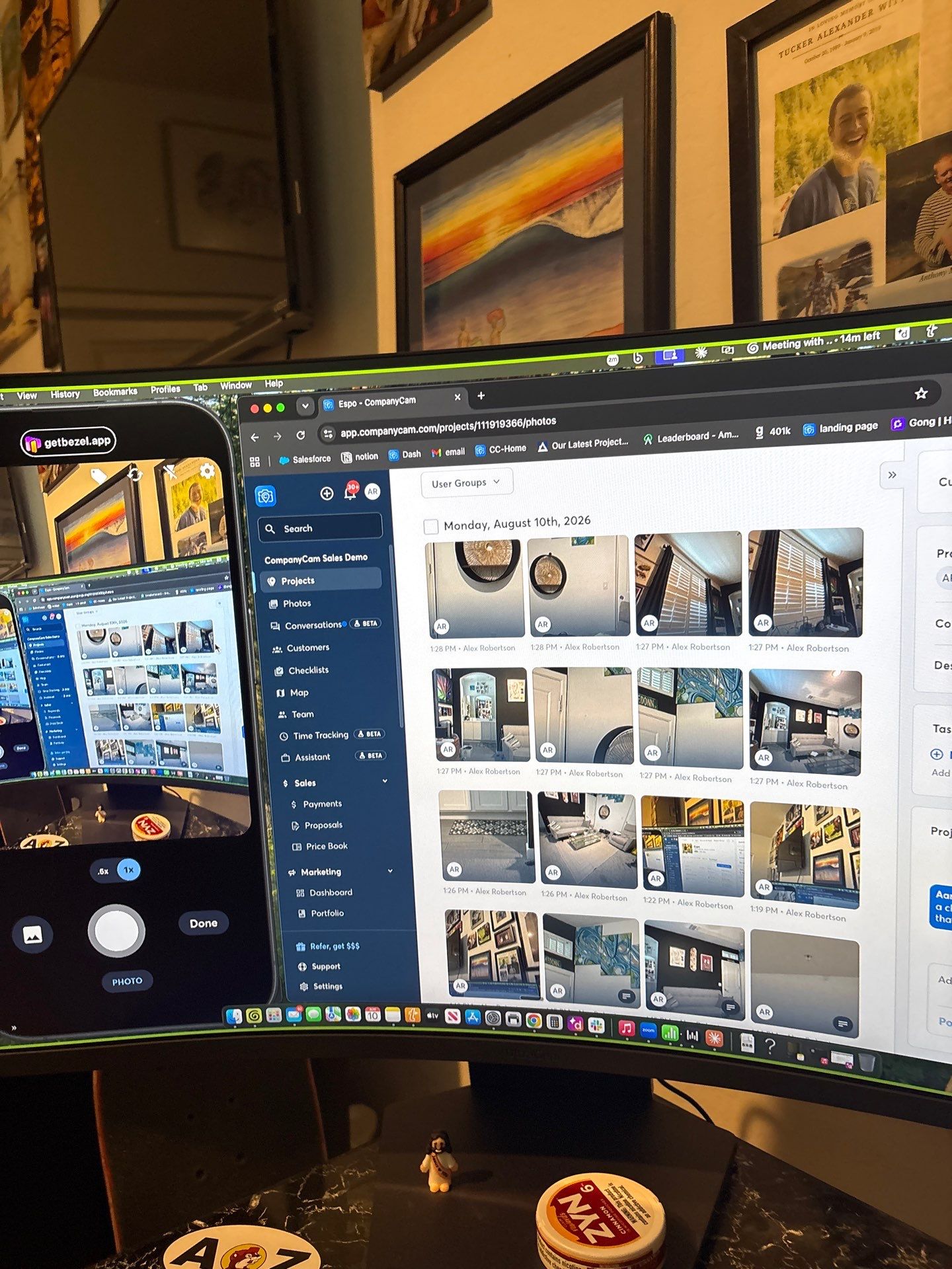 Custom Living Room Gallery Wall and Media Installation in Buckeye by CompanyCam Sales Demo