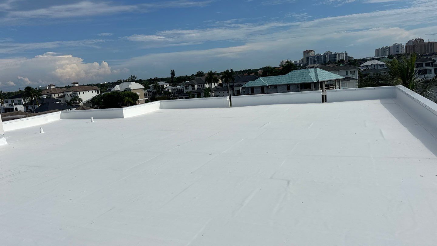 Residential Install of Flat TPO by International Roofing