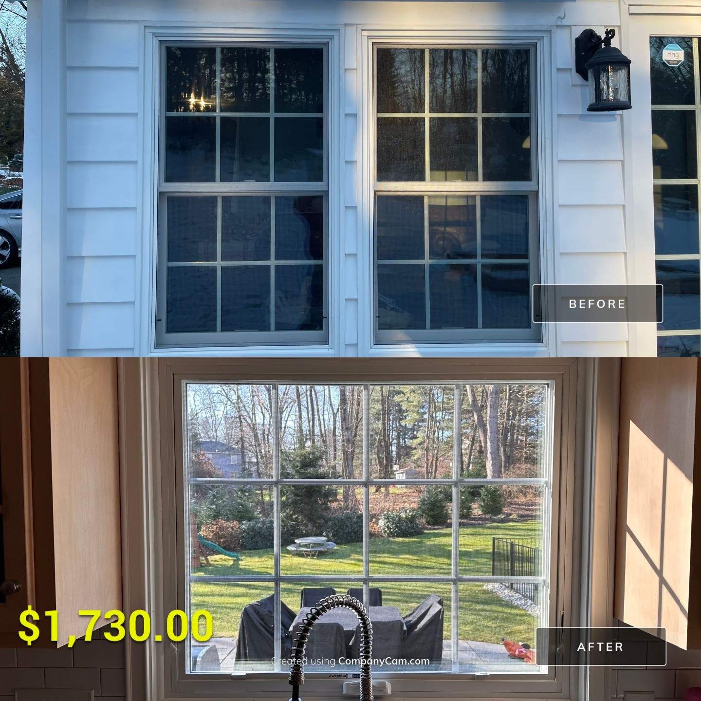 Kitchen Window Upgrade with Bright, Clean Finish by DiGiorgi Roofing and Siding Inc