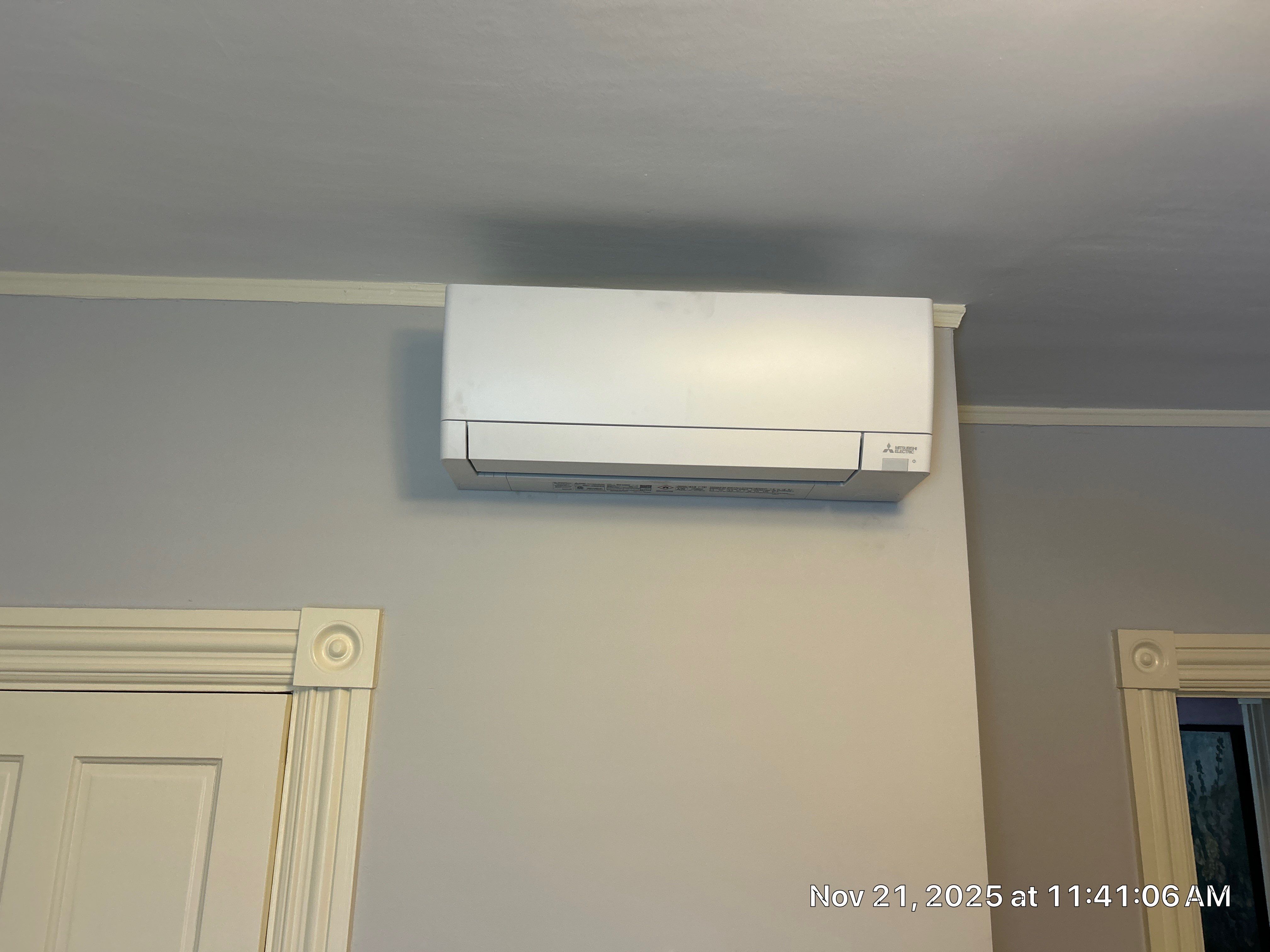 Mitsubishi 6 zone ductless installation by Ocean State Air Solutions