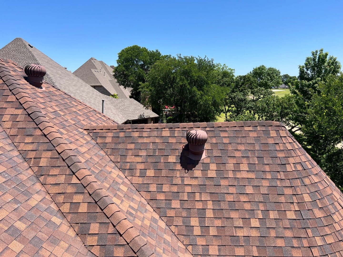 Residential Roofing Installation using Certainteed Landmark with custom Copper Turret by Becker Roofing and Exteriors