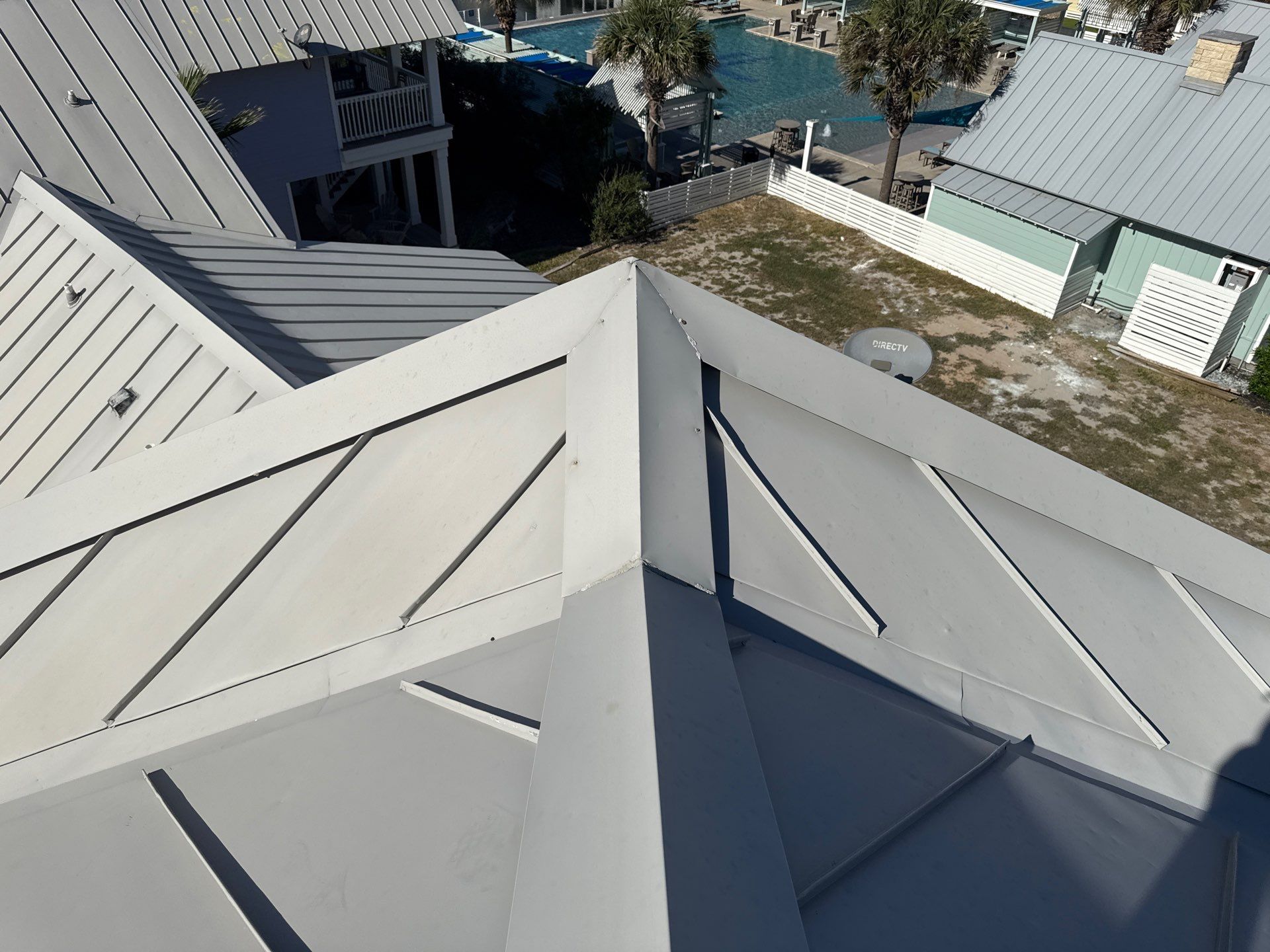 Residential Roof Replacement using 24 GA Double-Lock - Match Dove Grey by Action Exteriors Austin