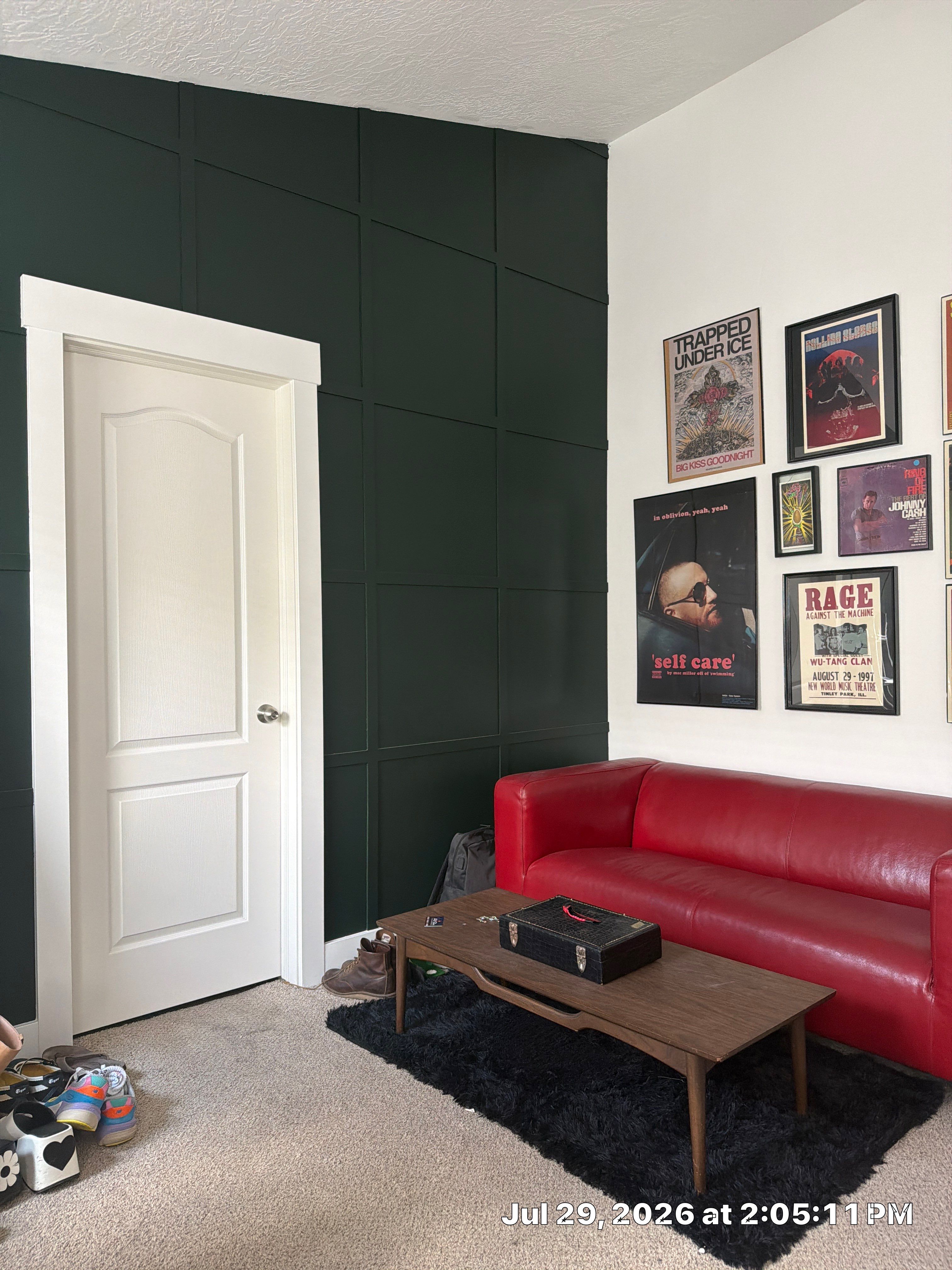 Custom Grid Accent Wall and Door Installation in South Salt Lake by CompanyCam Sales Demo