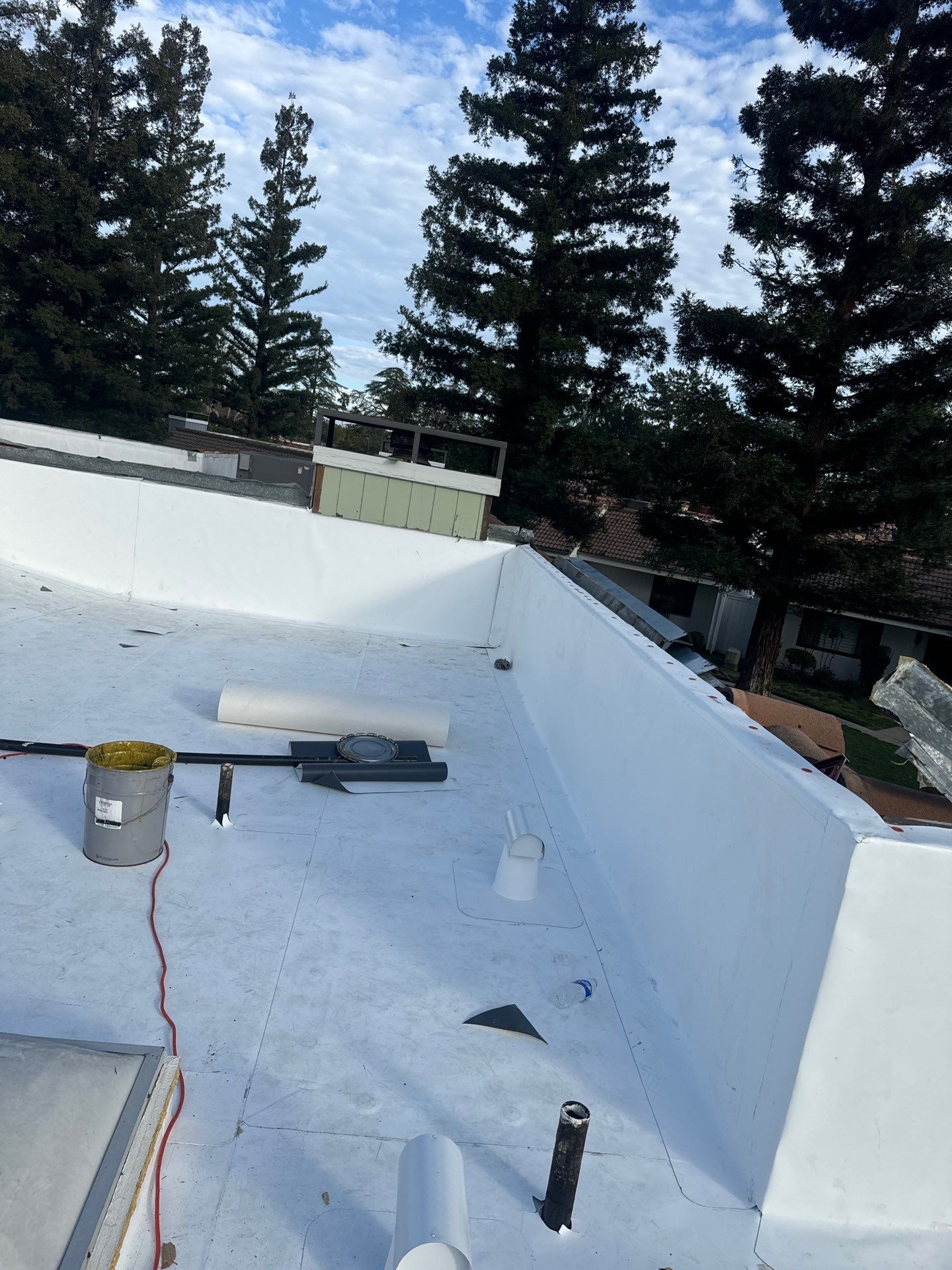 Residential TPO Flat Roofing - Fresno CA by Grandmark Service Company