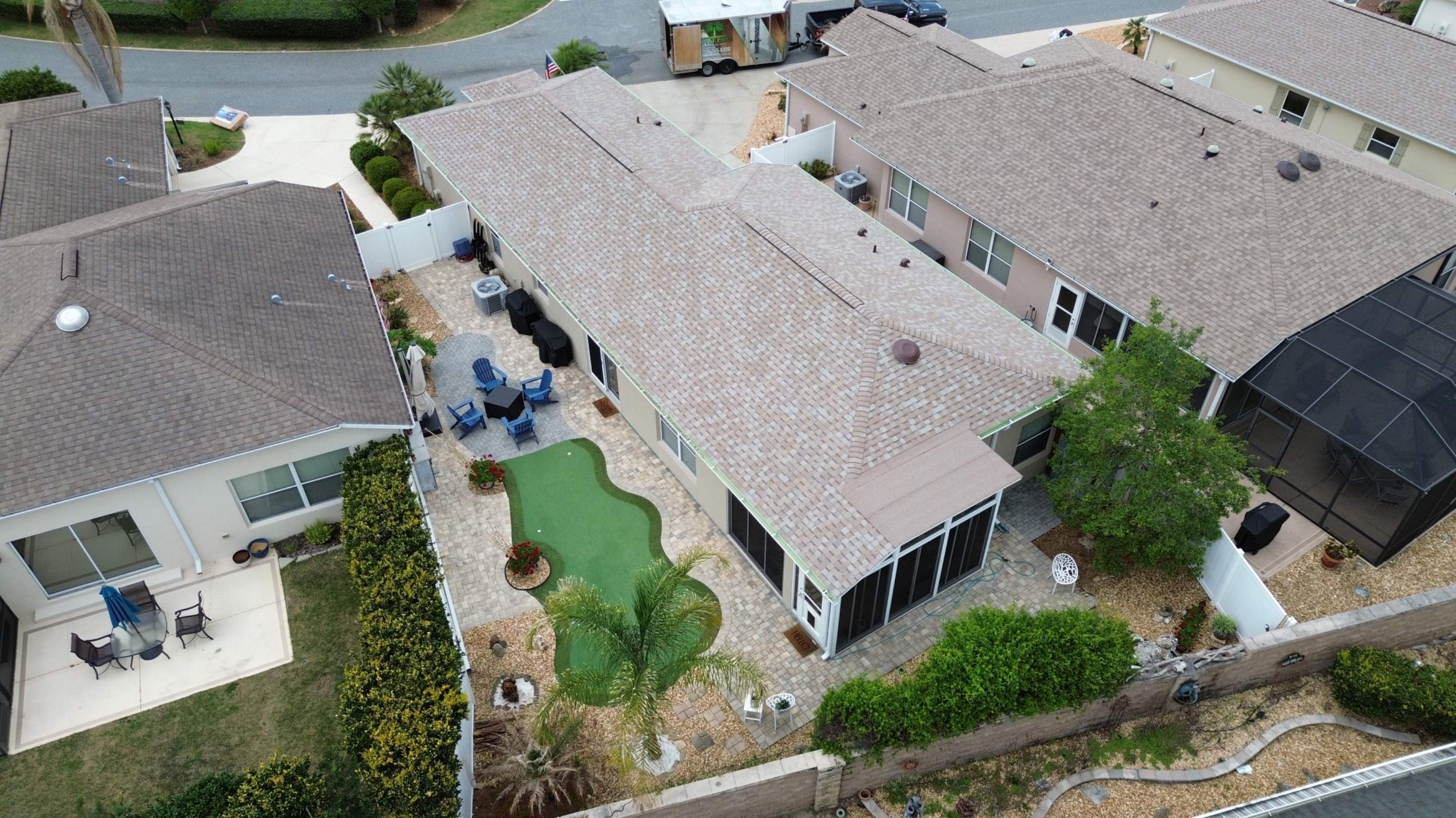 Shingle reroof in The Villages FL by Gold Key Roofing