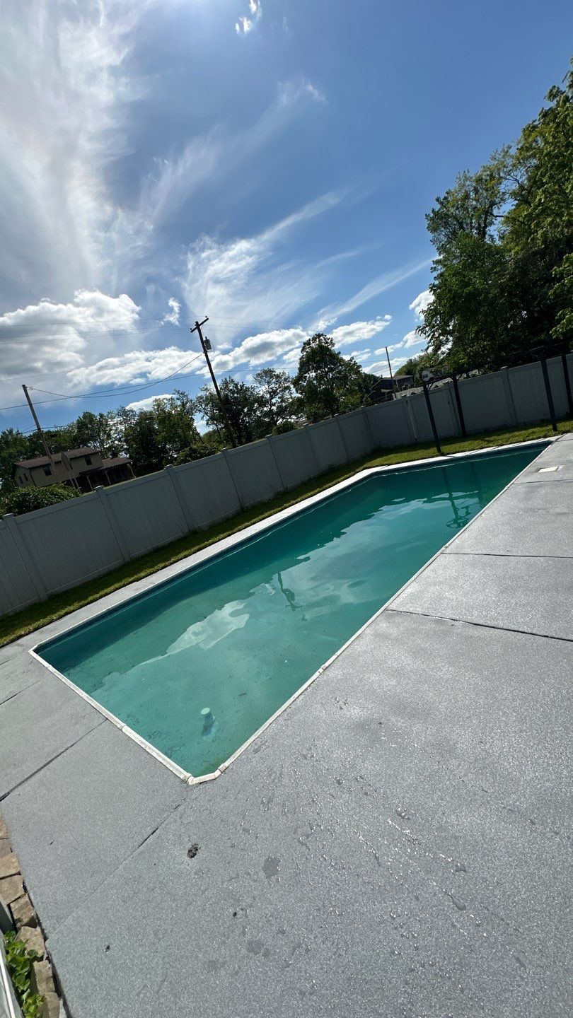 Twilight Pool Deck Project in McDonald by Floors in a Day, Inc