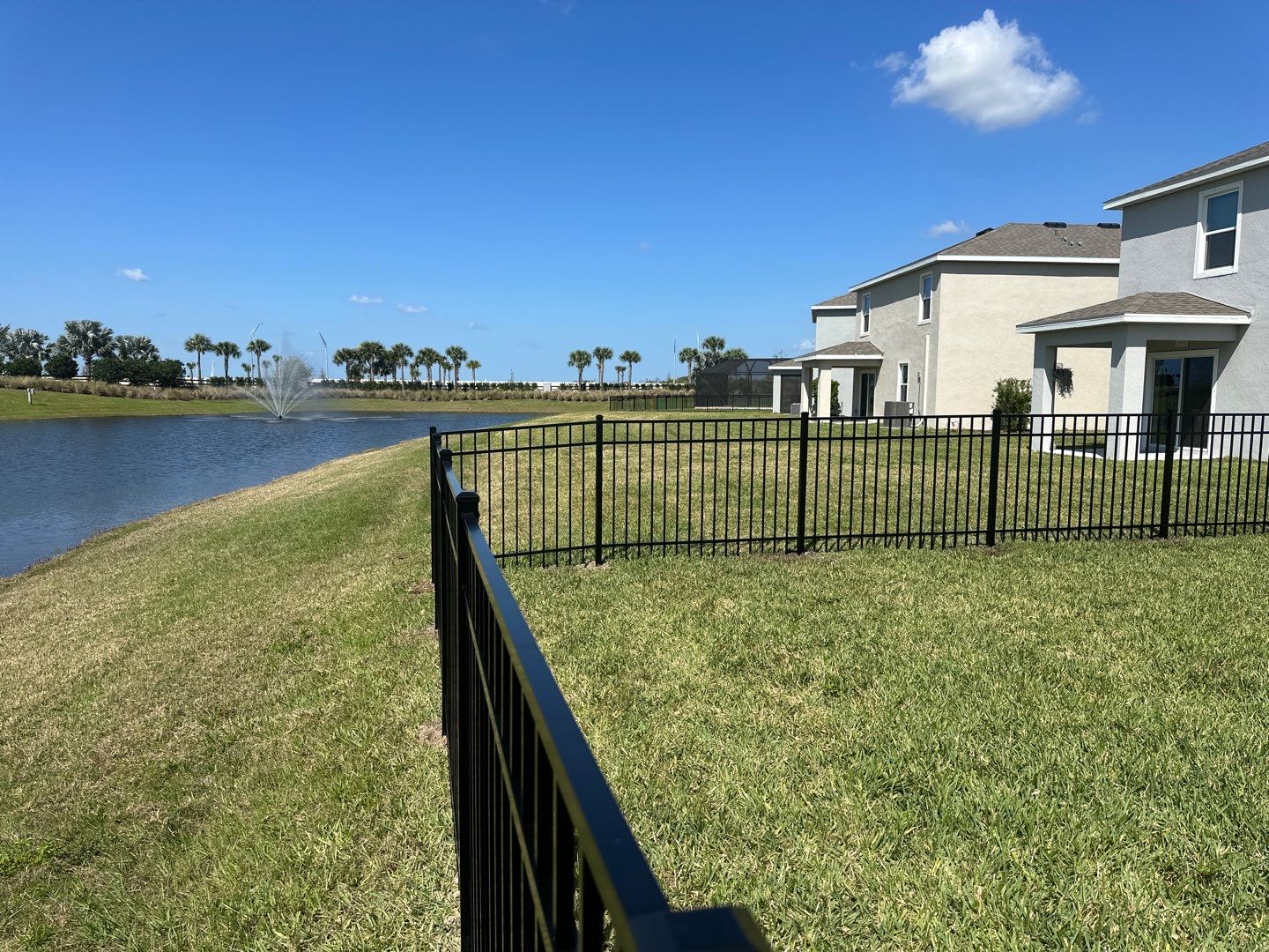 Aluminum Fence Installation using Black 3 Rail Aluminum Fence by Asap fence and gates, LLC