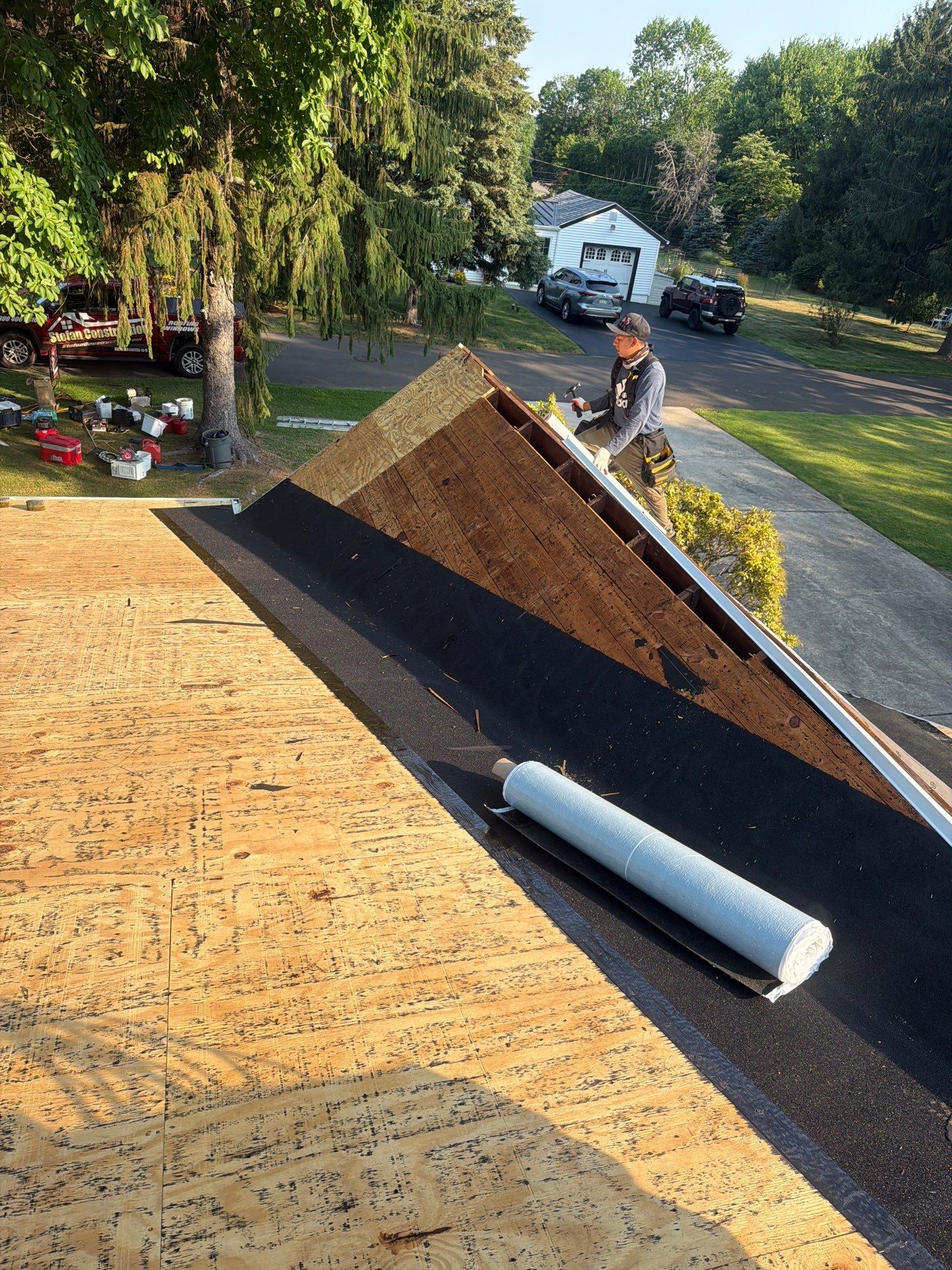 Full Asphalt Shingle Roof Replacement and Decking Repair in Trevose by Stofan Construction LLC
