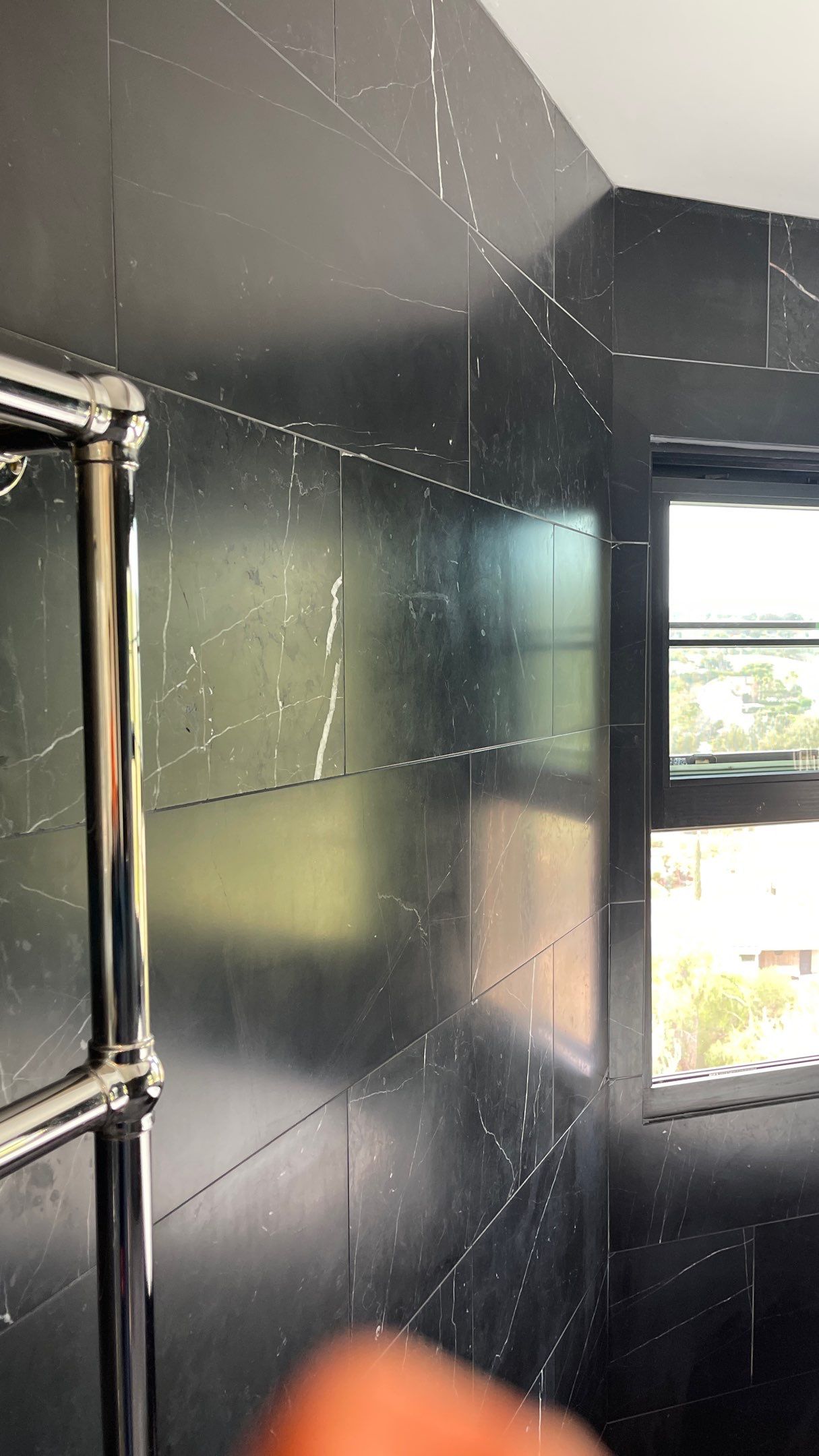 Marble shower restoration by The Beautiful Stone Company