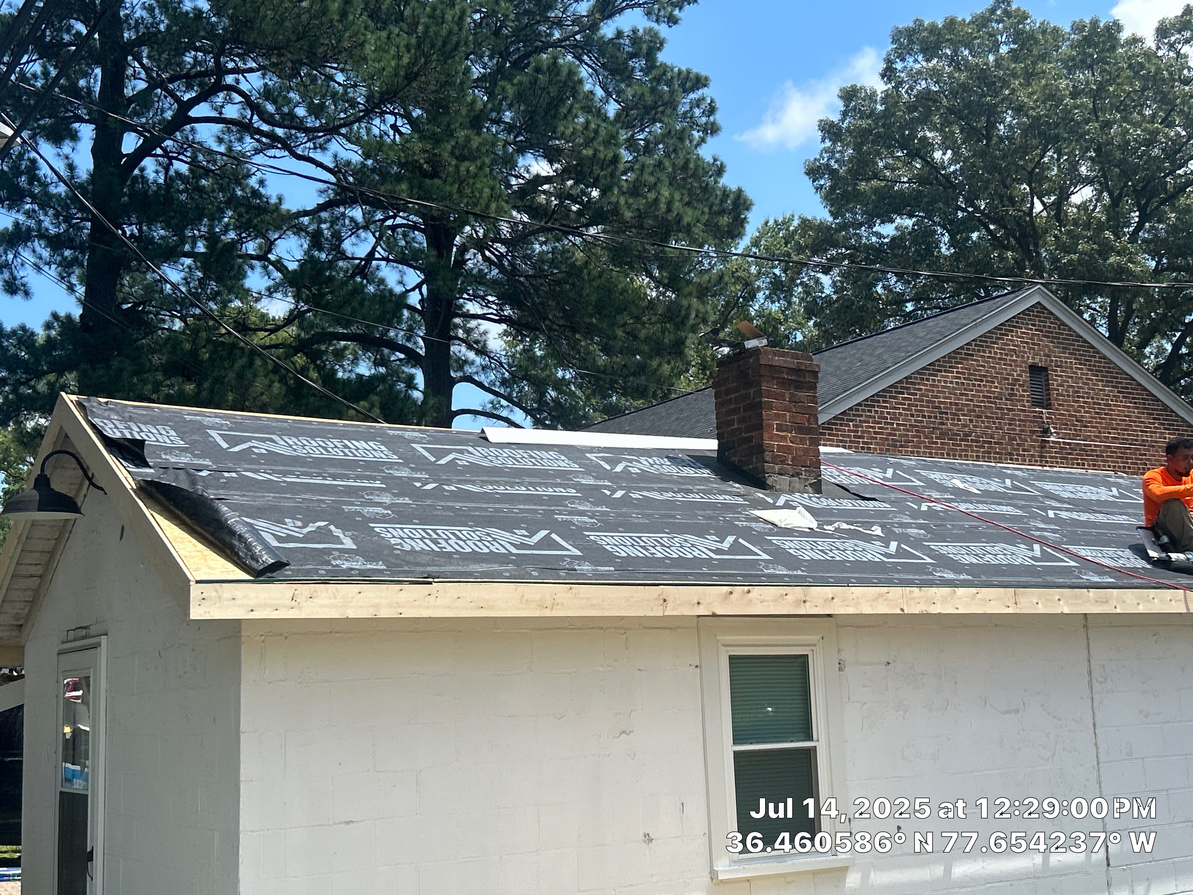 Project in Roanoke Rapids by Roofing Solutions