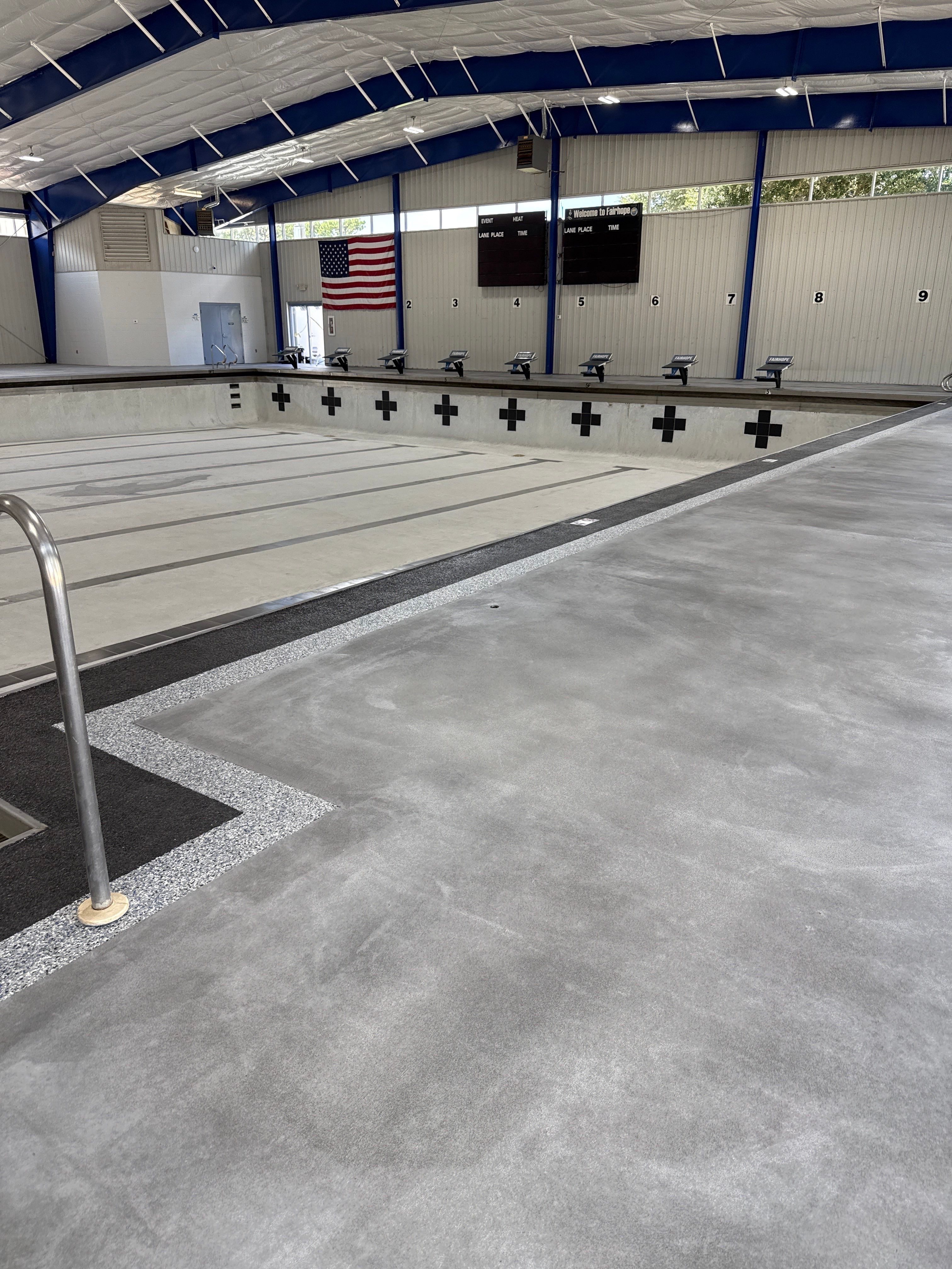 Commercial Pool Deck Restoration in Fairhope by Cornerstone Hard Surface Restoration