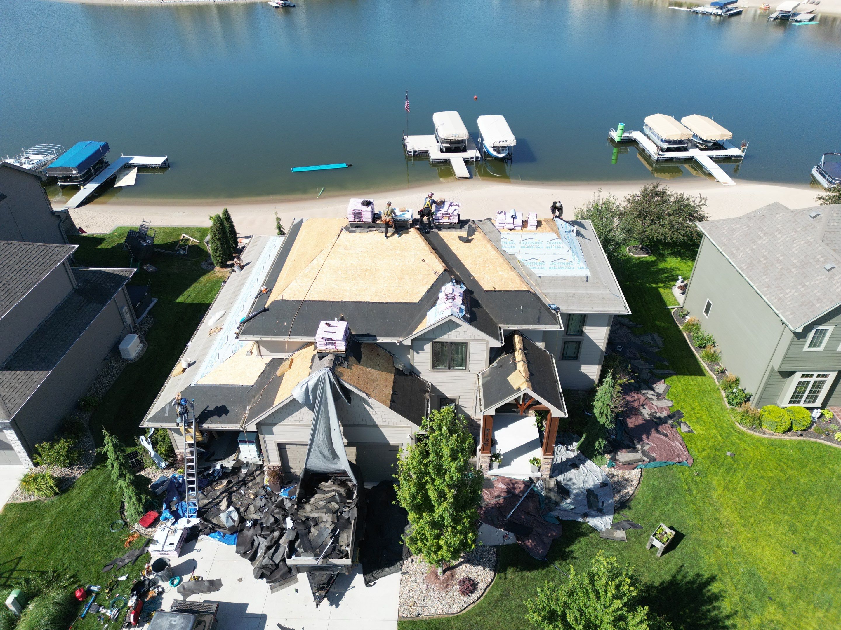 Residential Roofing Installation using Owens Corning Duration Summer Harvest by Lightning Exteriors