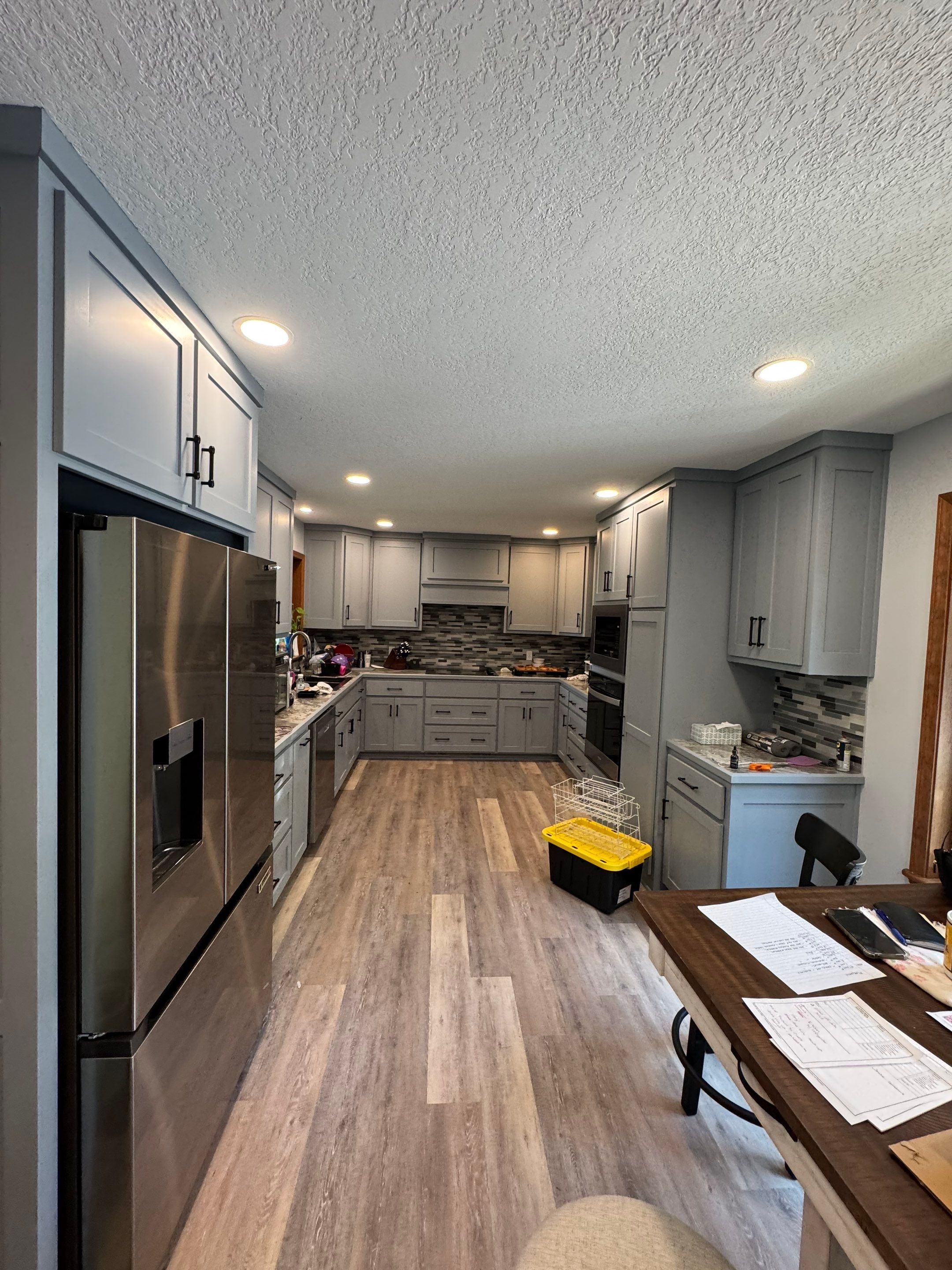 Remodel with new cabinets by Pezley Painting