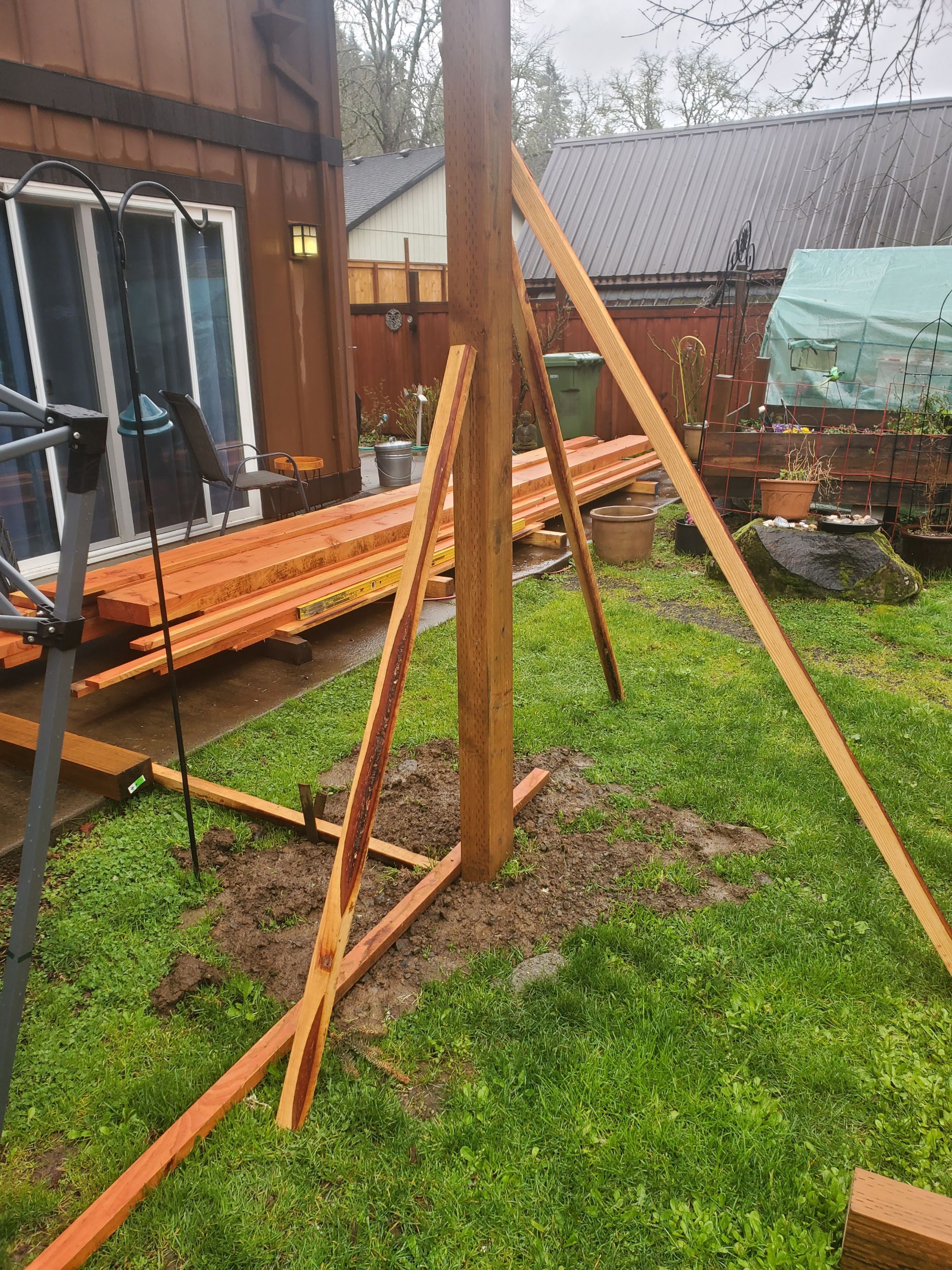 Hand-Milled Rough Sawn 20' X 15' Patio using Rough Sawn Lumber by Construction Now LLC