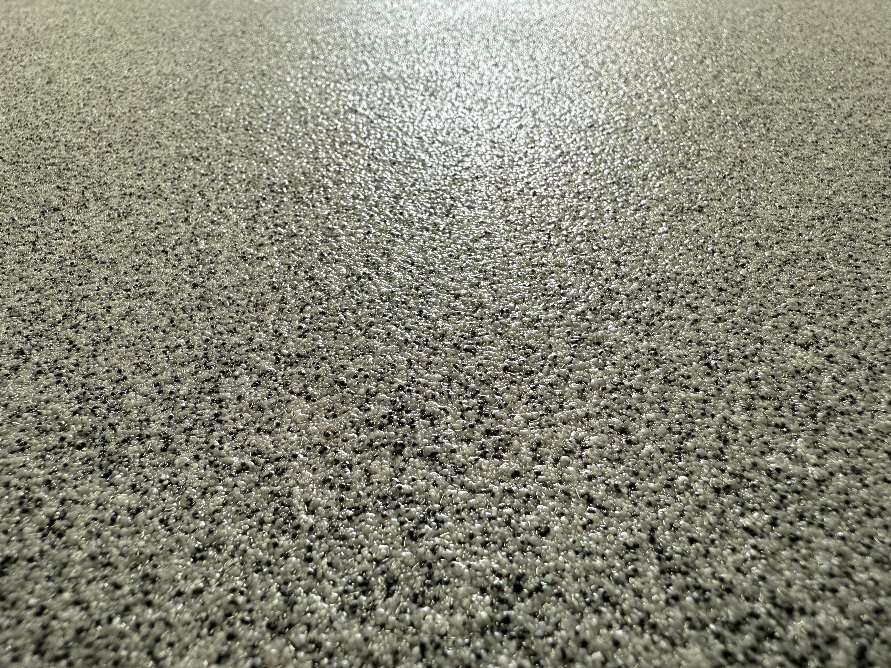 Commercial Grey Speckled Epoxy Floor Coating for Industrial Workshop by Select Painting, Coatings & Garage Cabinets