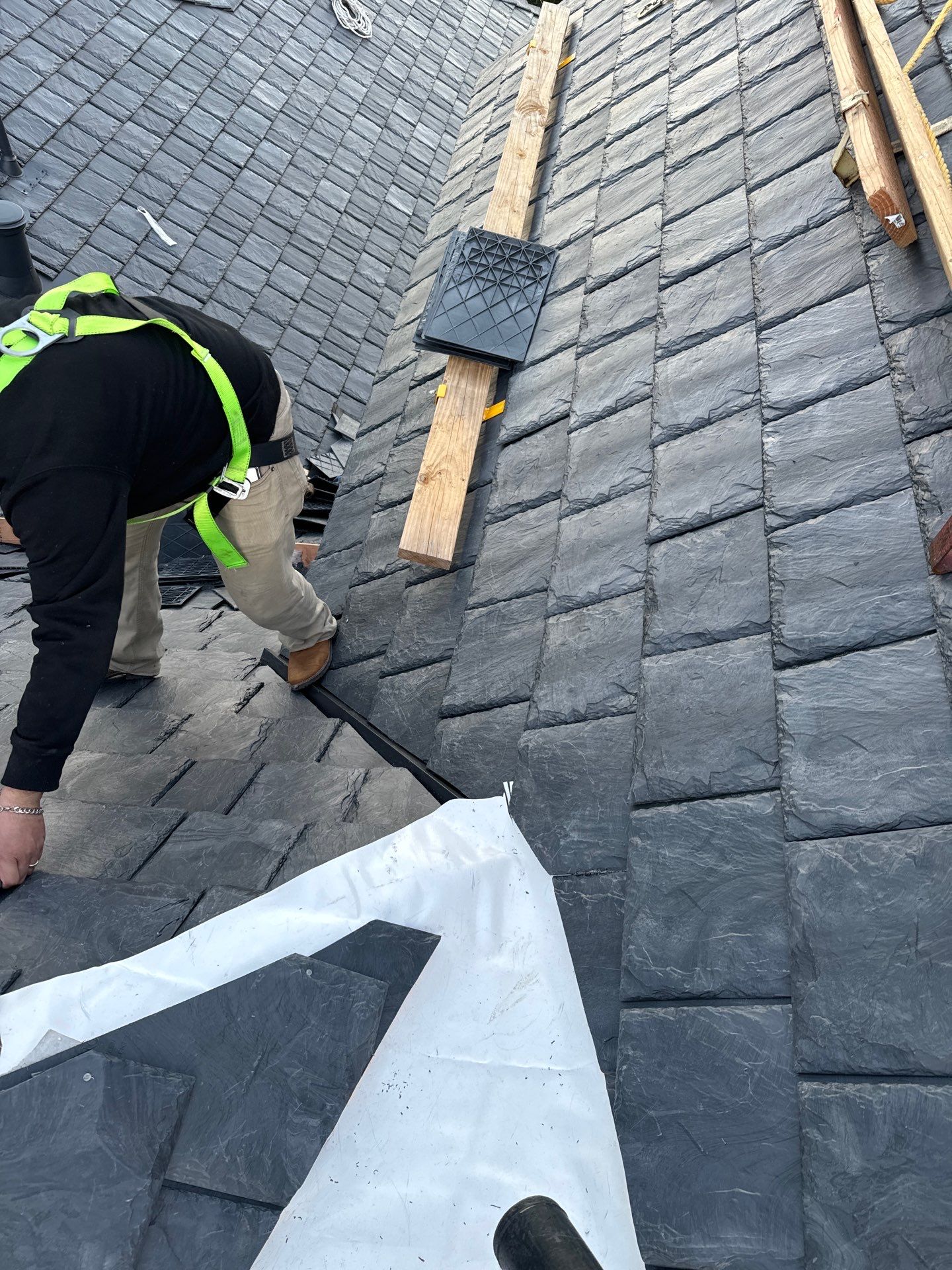 Residential Roofing Installation using Slate by Acker Roofing