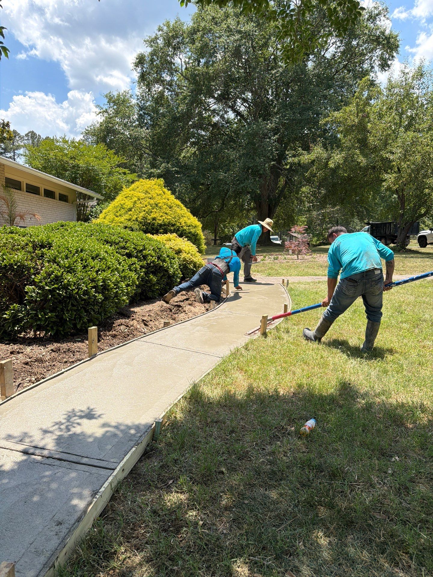 Concrete transformation in Durham by Martinez Brother’s Nc Landscaping Inc