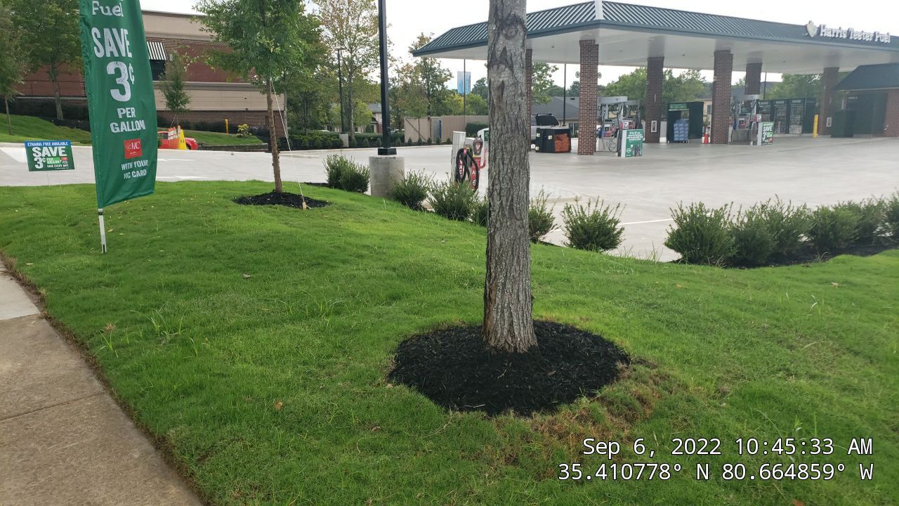 Commercial Landscaping Harris Teeter Fuel Station by Carolina-Metro Landscape, Inc